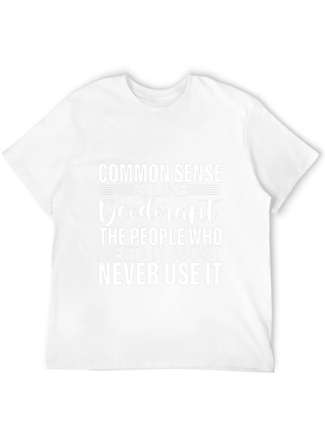 Funny Common Sense Deodorant Graphic Tee