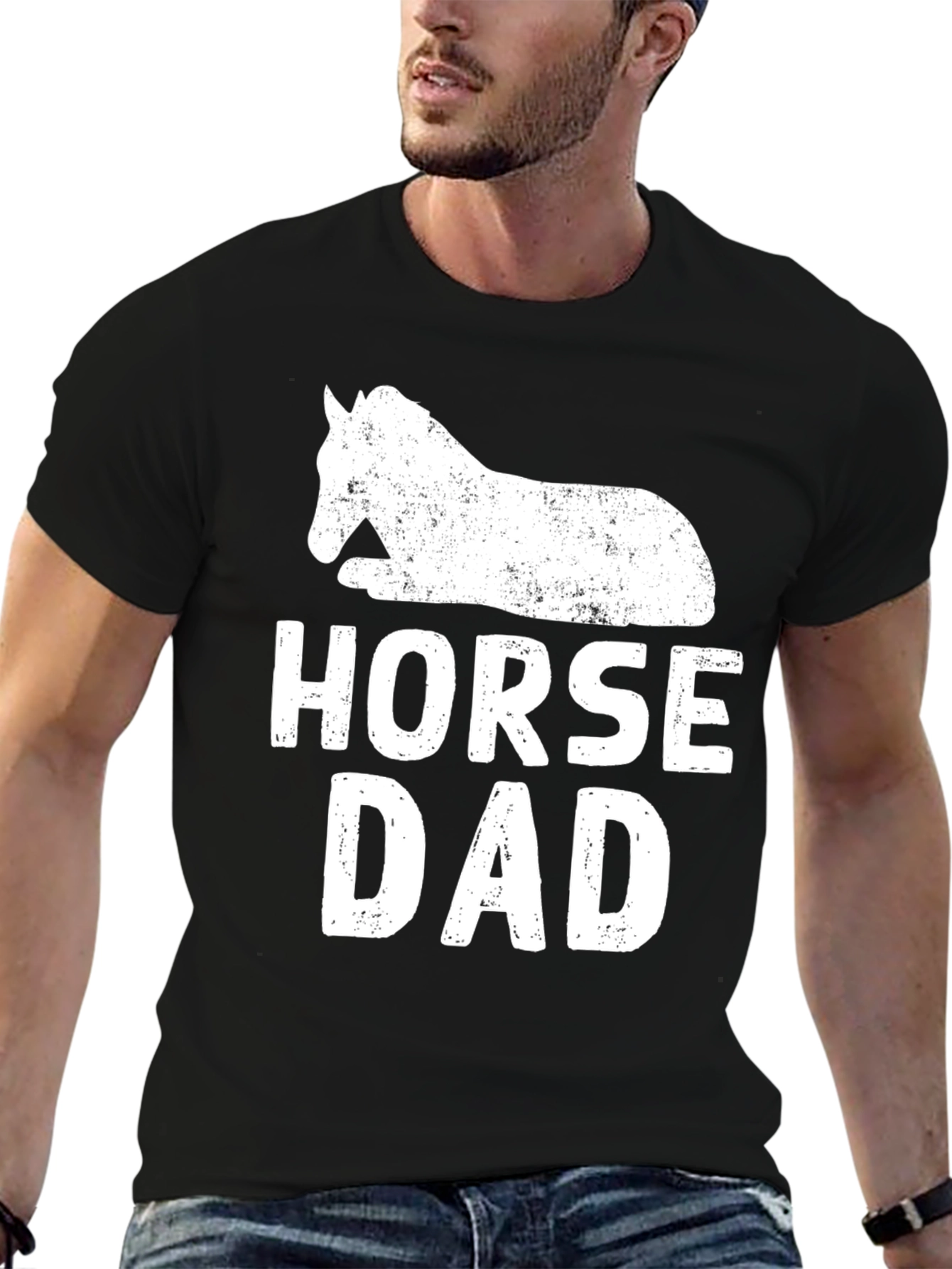 Horse Dad T-Shirt - Novelty Animal Lover Tee