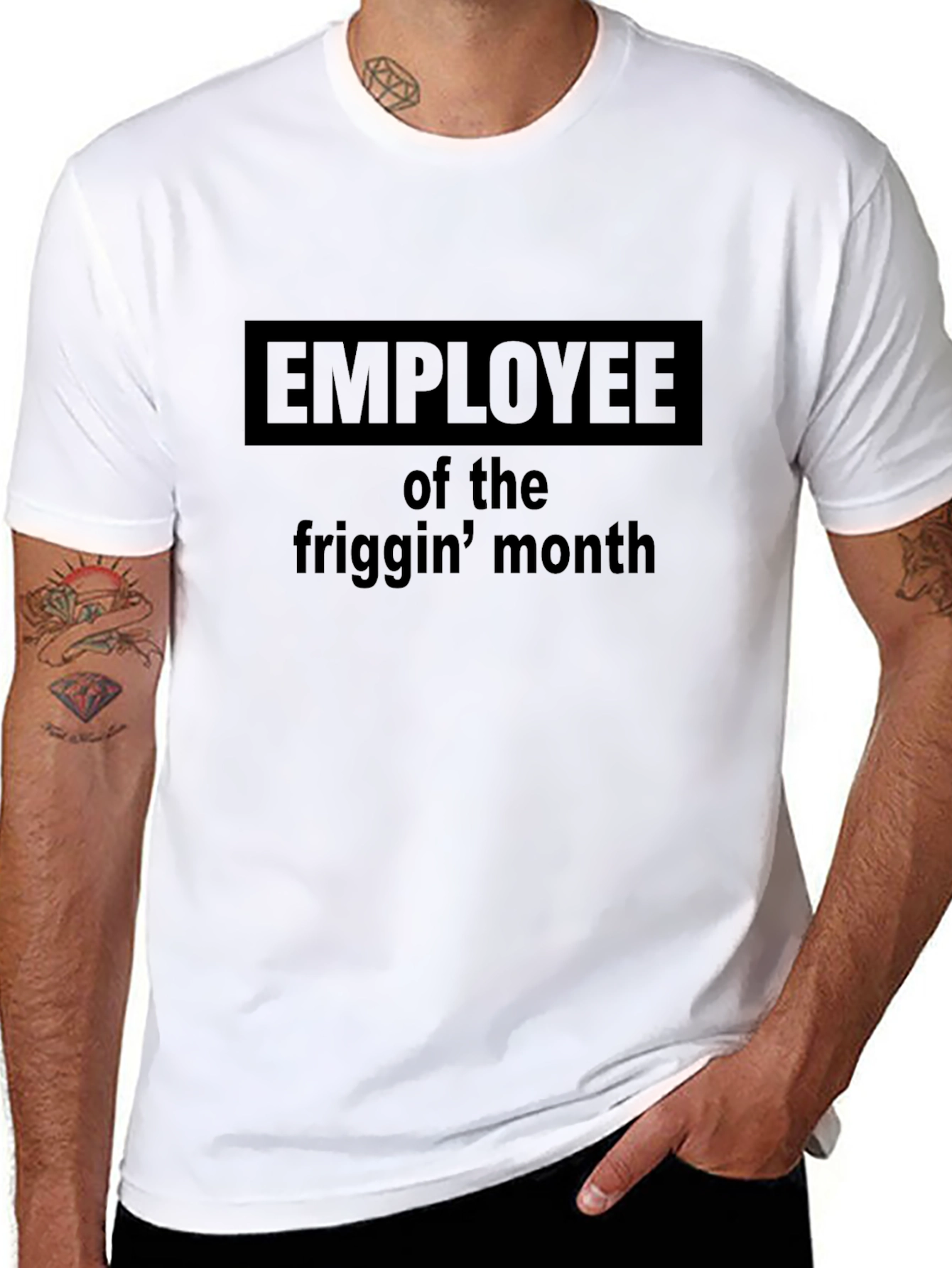 Employee of the Friggin Month Black T-Shirt