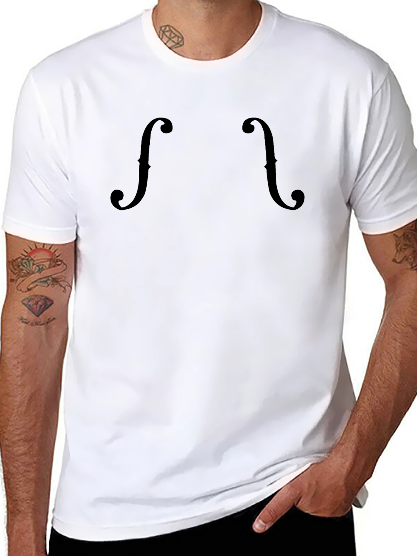F-Holes Graphic Tee - Musicians Black T-Shirt