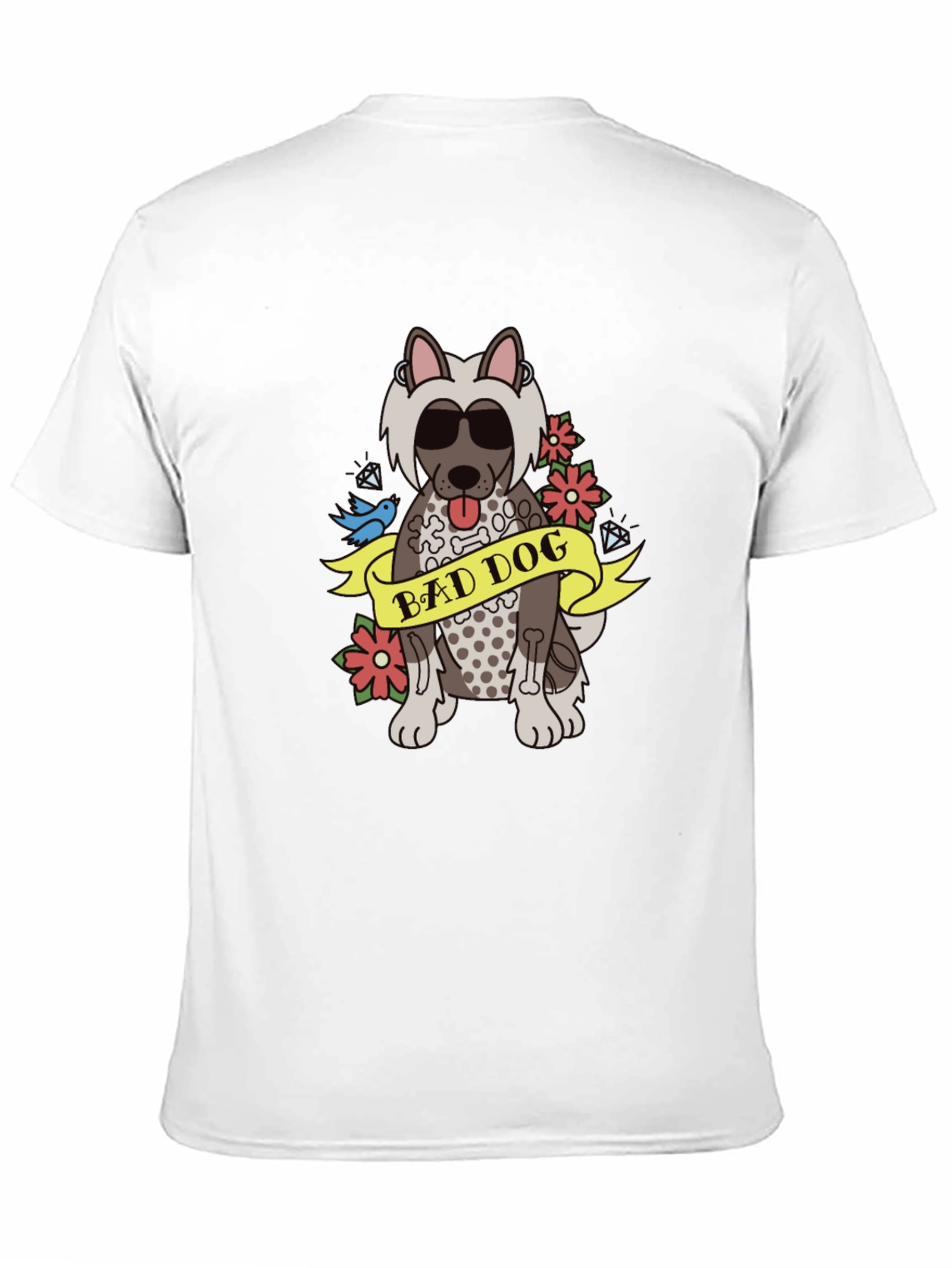 Bad Dog Graphic Tee - Cool Canine Cartoon T-Shirt