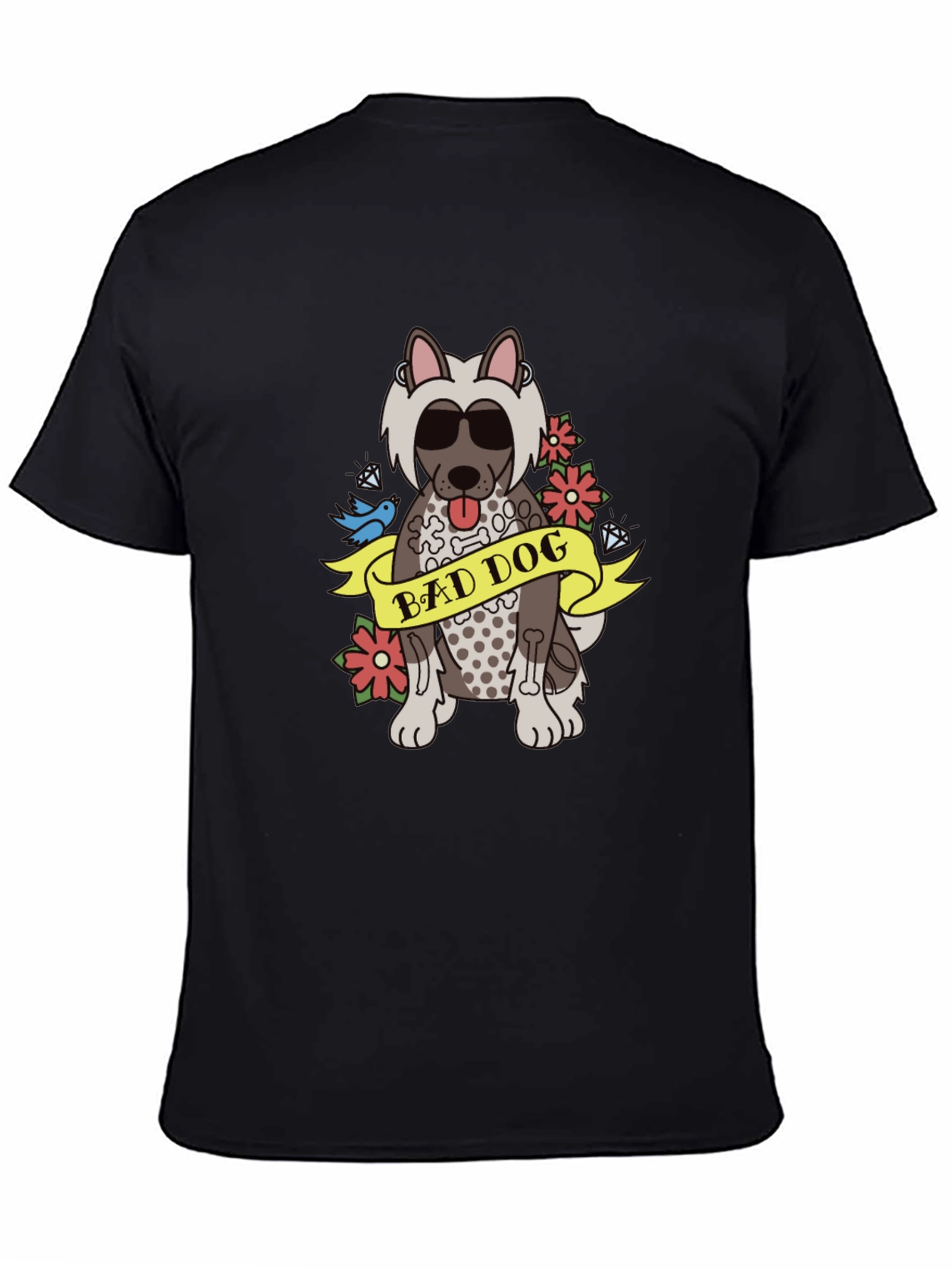 Bad Dog Graphic Tee - Cool Canine Cartoon T-Shirt