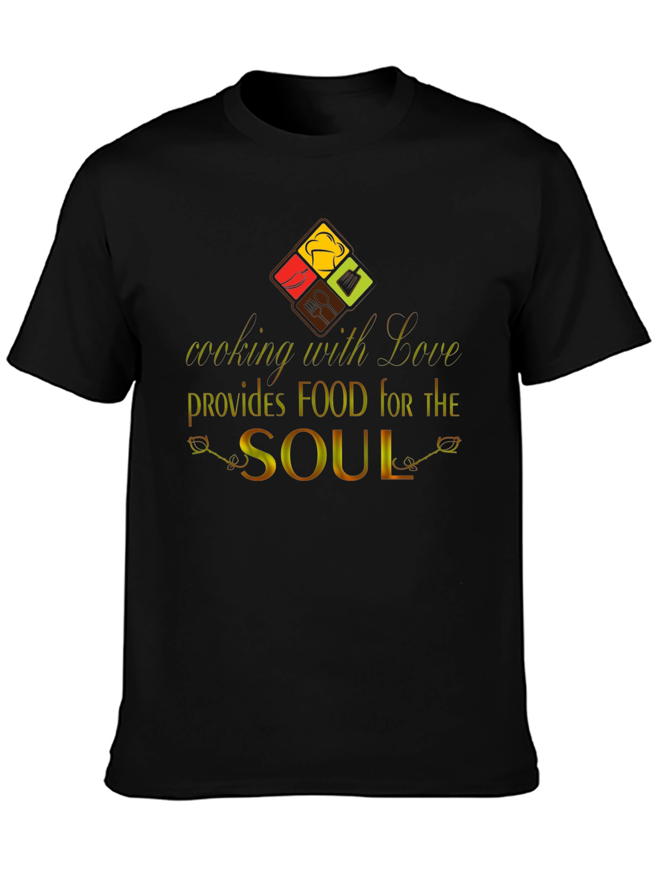 Cooking with Love Black Graphic Tee