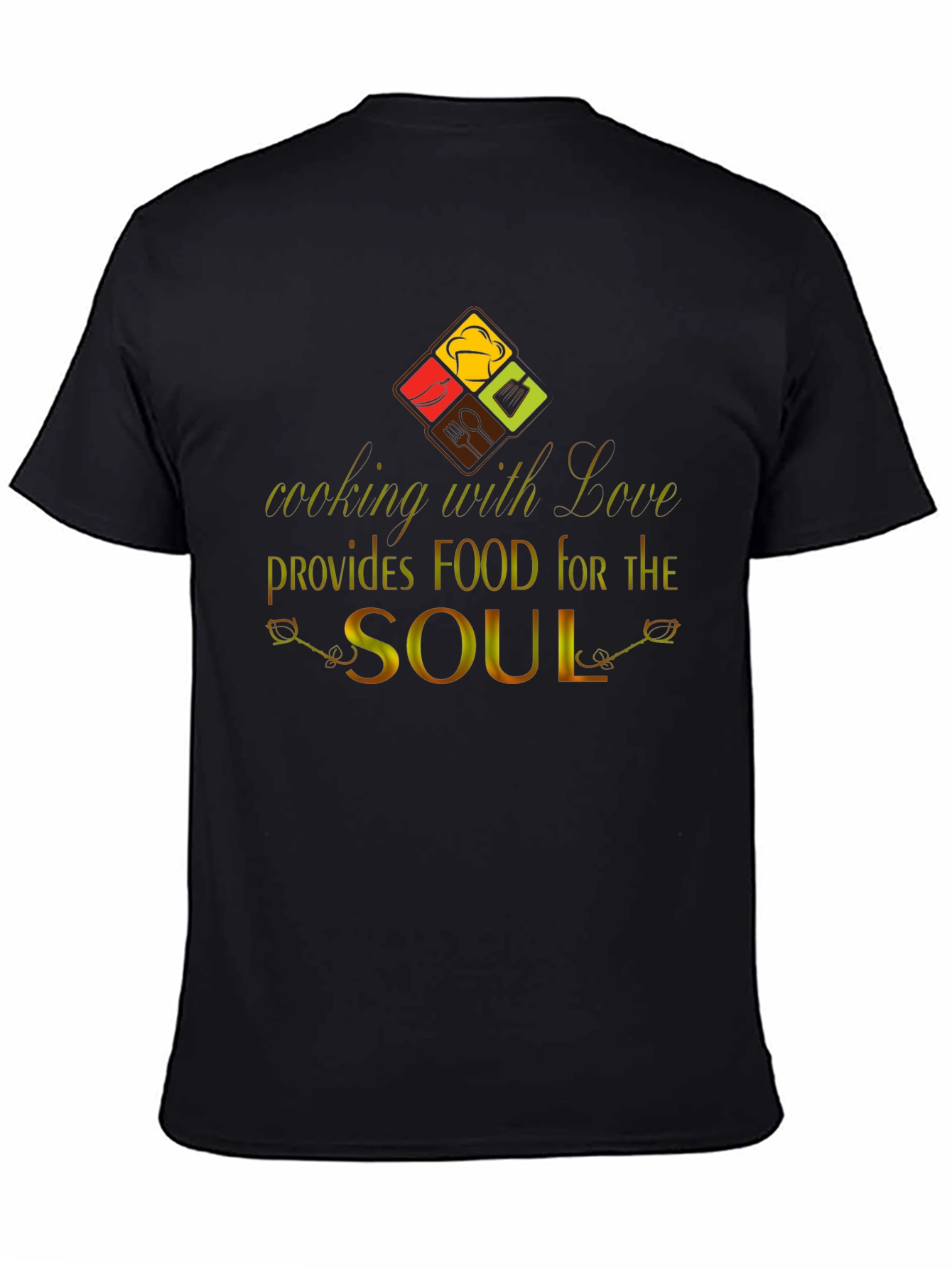 Cooking with Love Black Graphic Tee