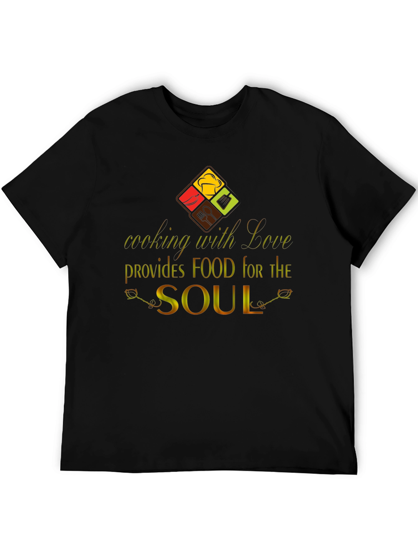 Cooking with Love Black Graphic Tee