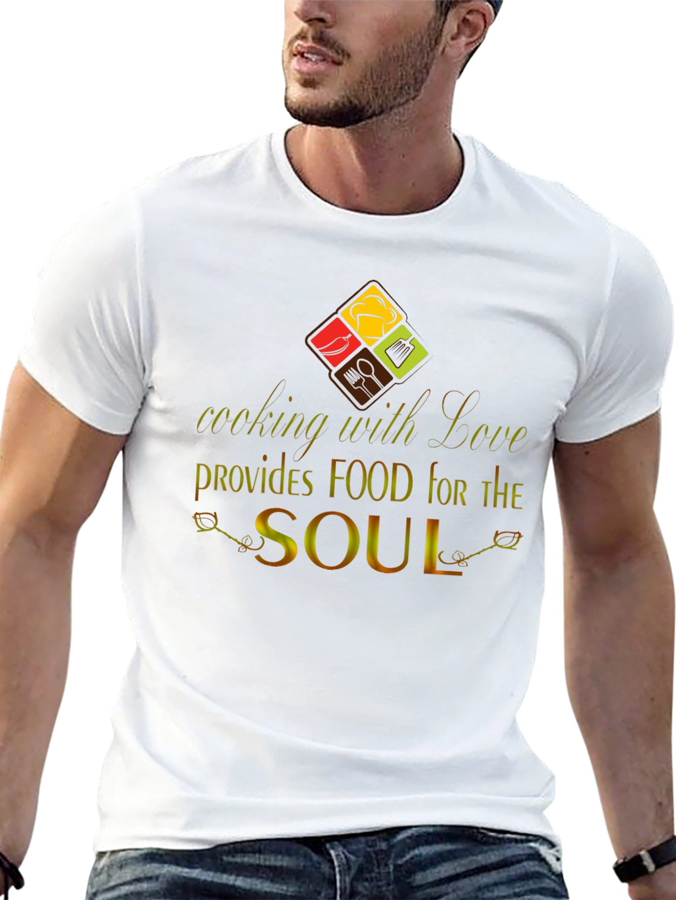 Cooking with Love Black Graphic Tee