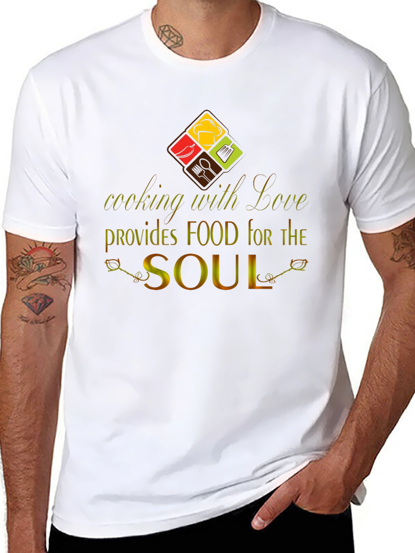 Cooking with Love Black Graphic Tee