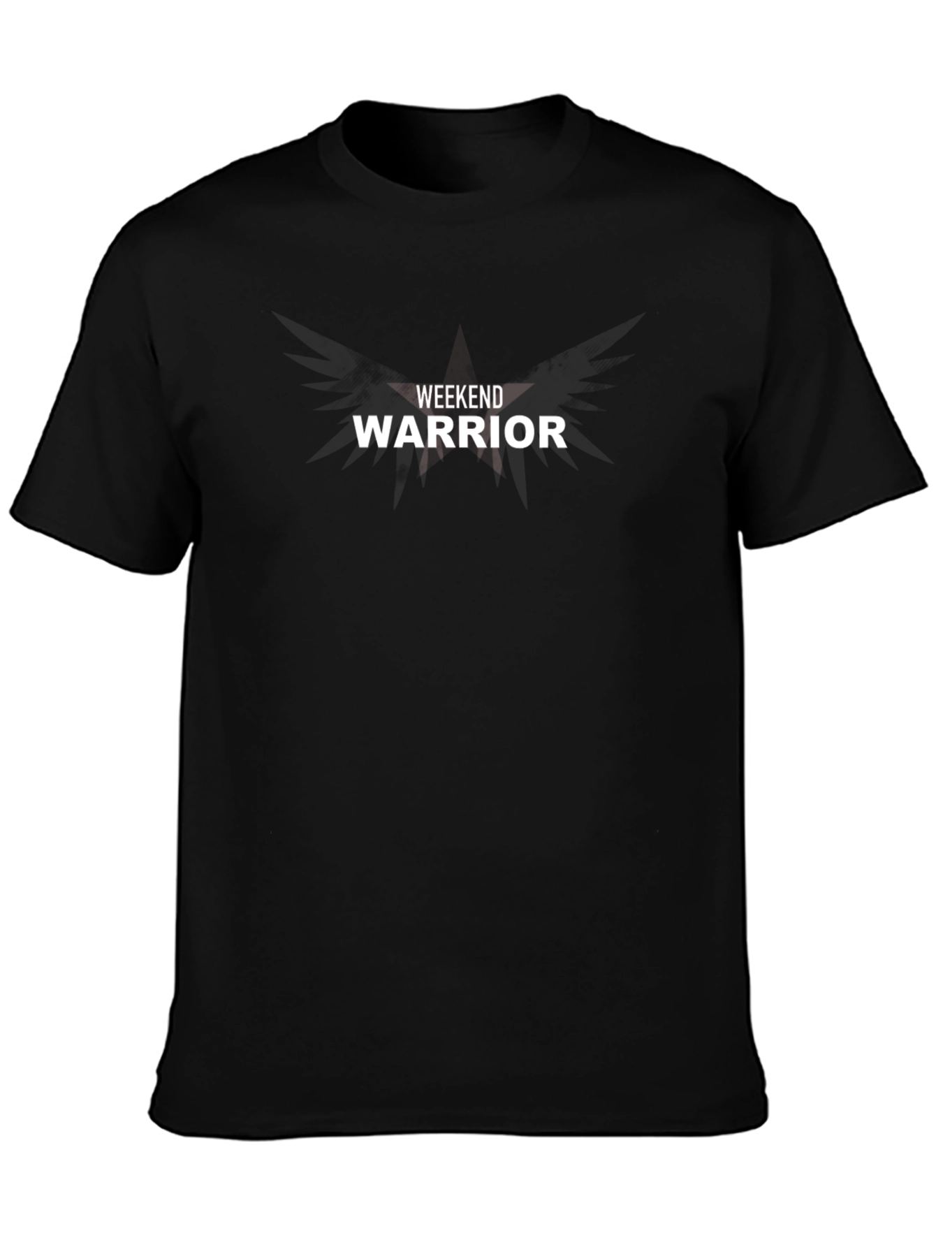 Weekend Warrior Graphic Tee - Black Cotton T-Shirt