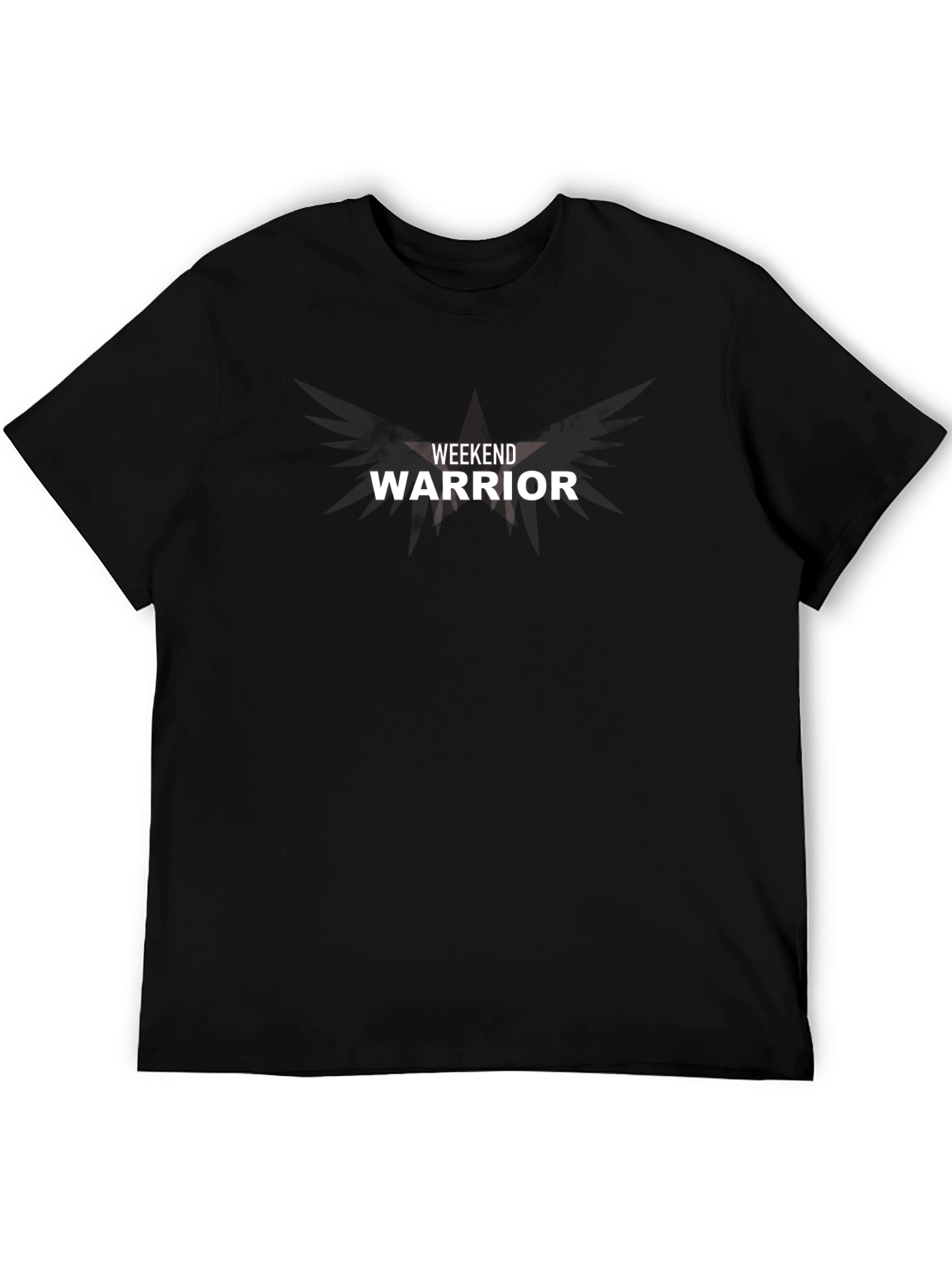 Weekend Warrior Graphic Tee - Black Cotton T-Shirt