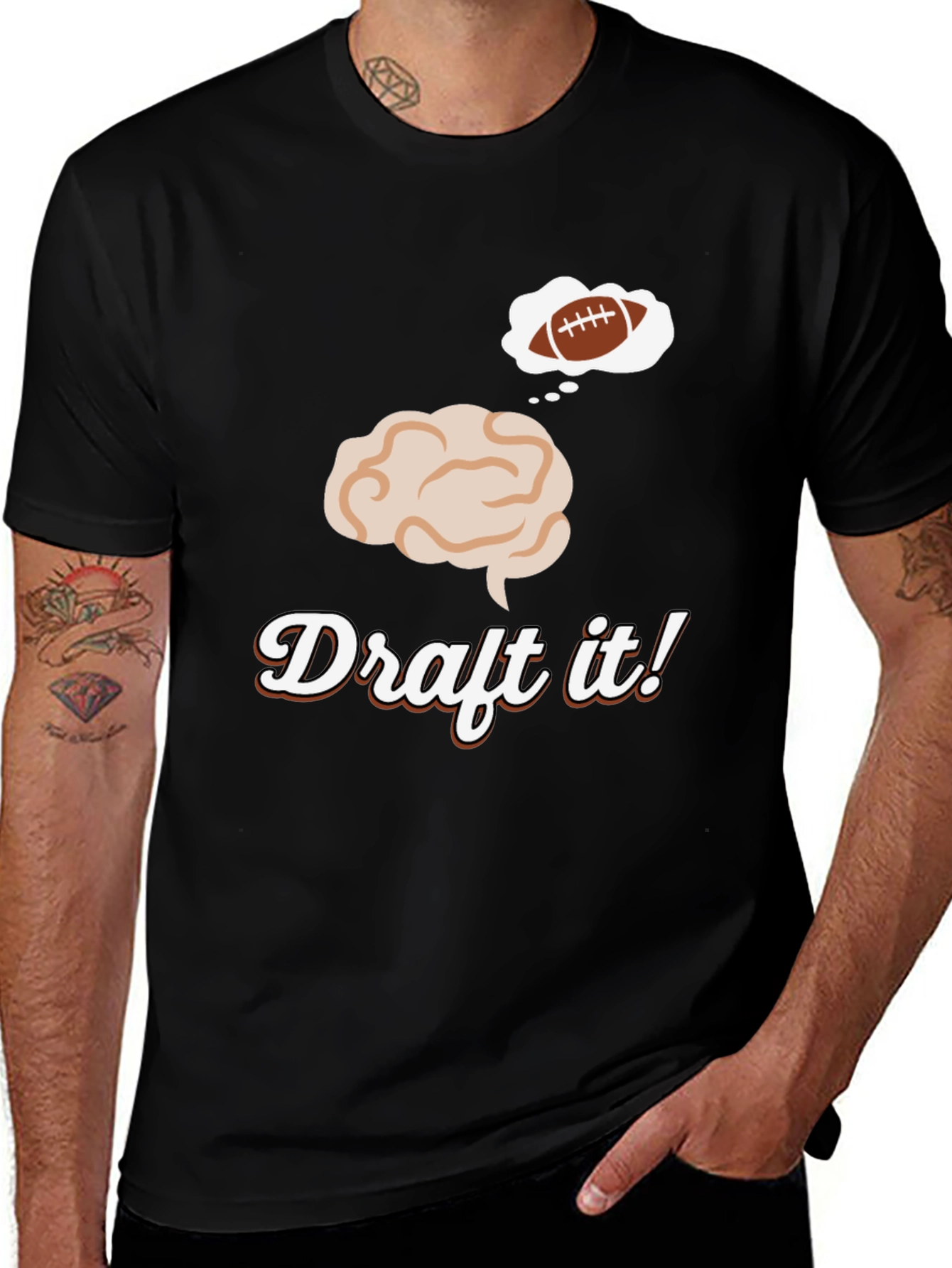 Draft It! Football Brain T-Shirt