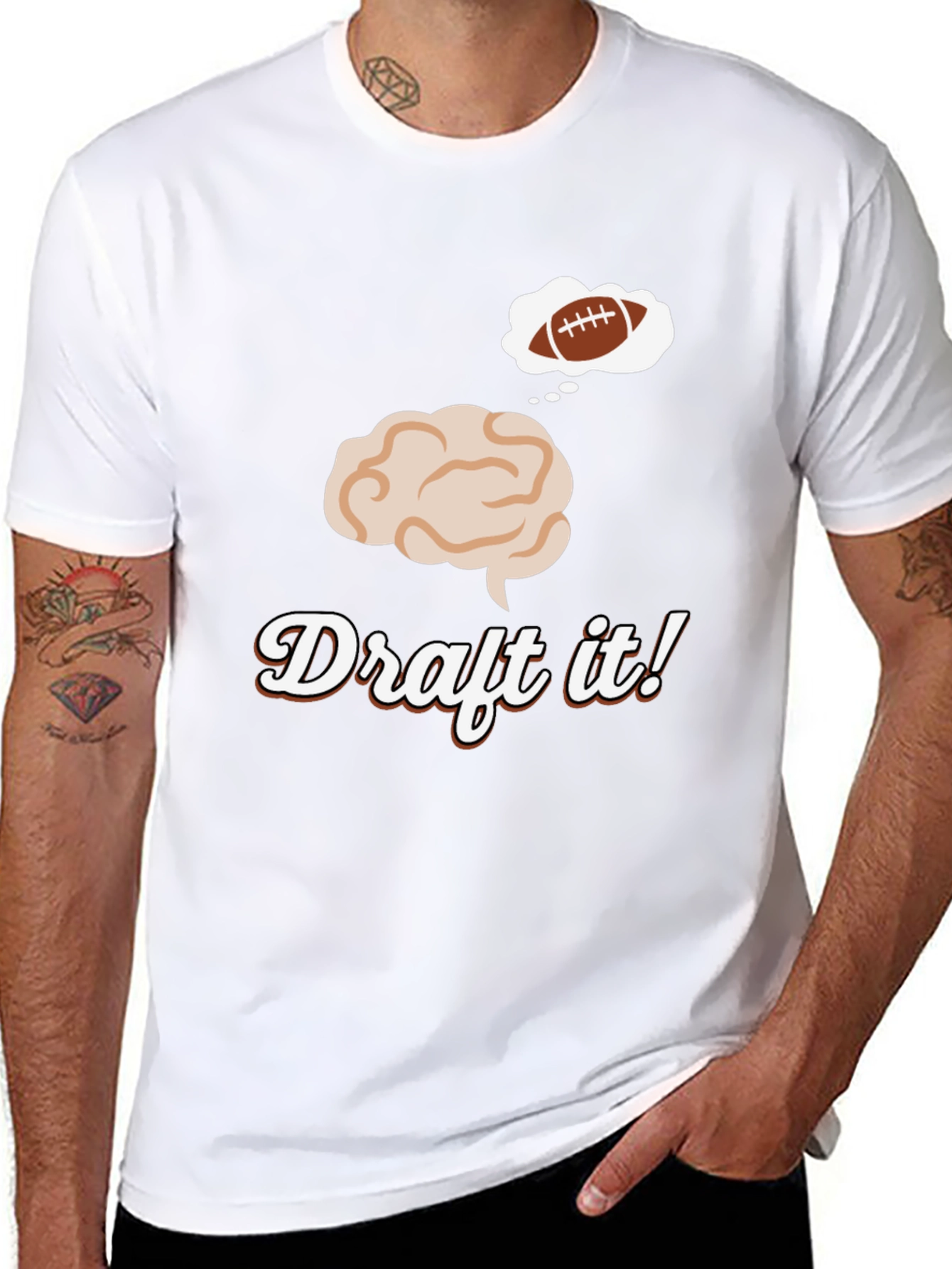 Draft It! Football Brain T-Shirt