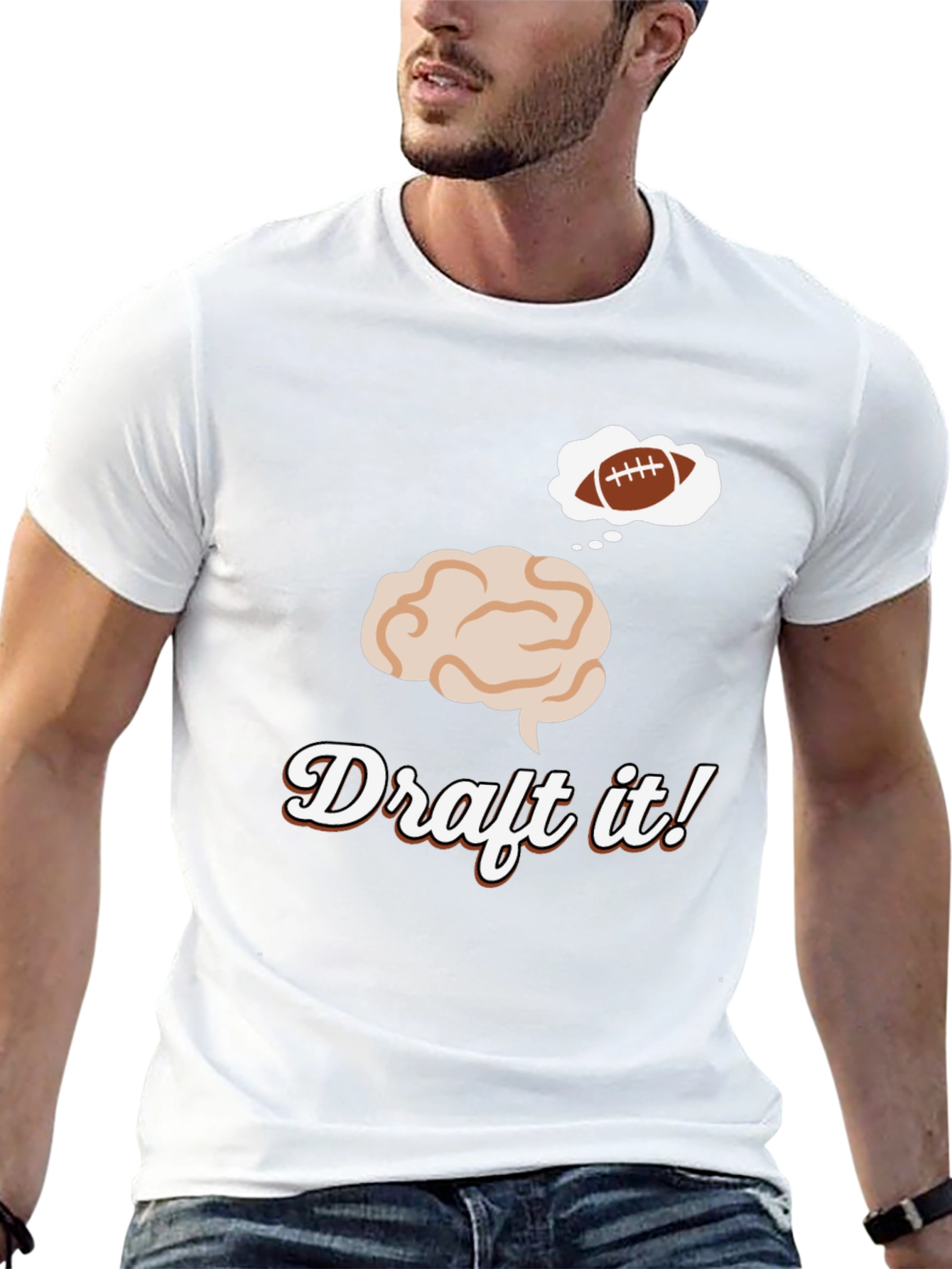 Draft It! Football Brain T-Shirt