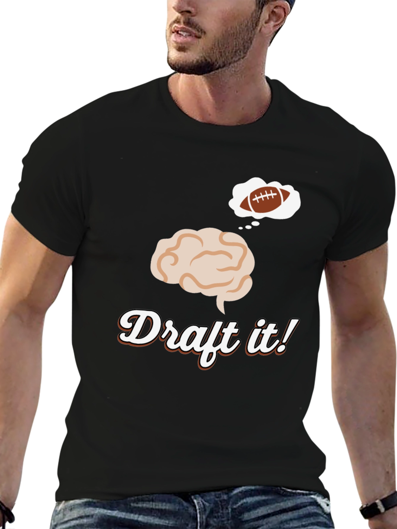 Draft It! Football Brain T-Shirt