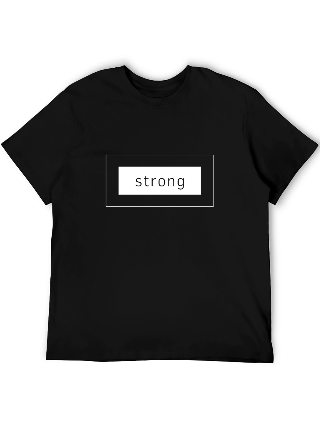 Strong Graphic Tee - Black Cotton T-Shirt