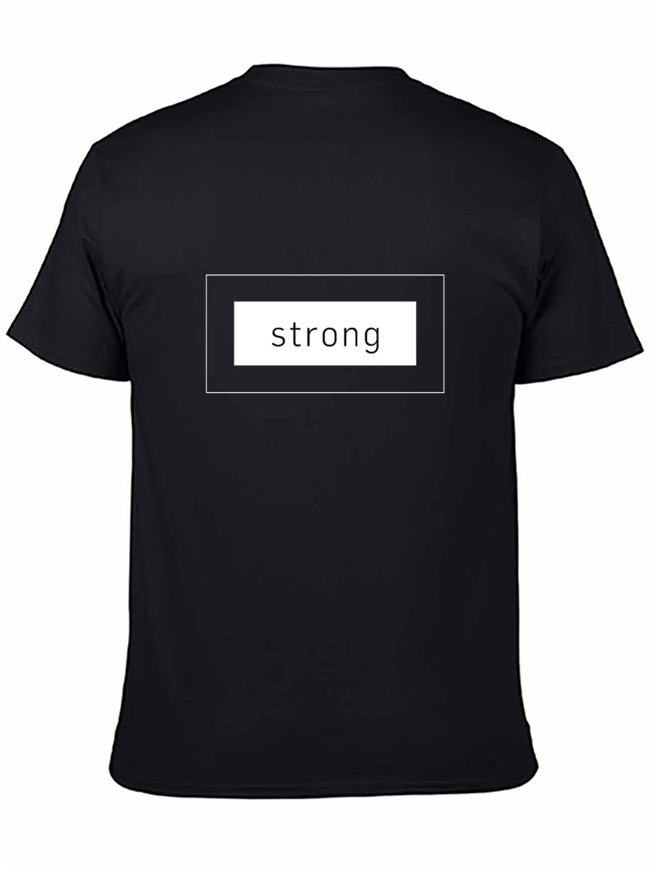 Strong Graphic Tee - Black Cotton T-Shirt