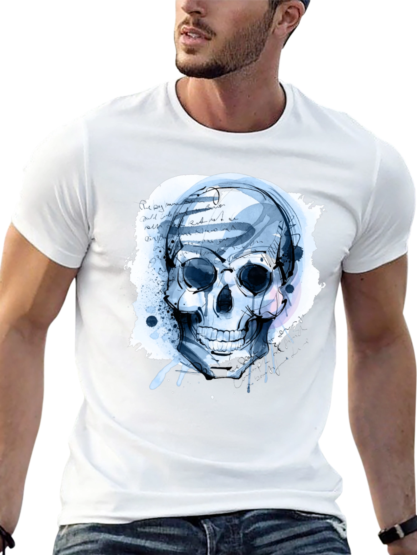 Skull Graphic Tee - Mens Black T-Shirt