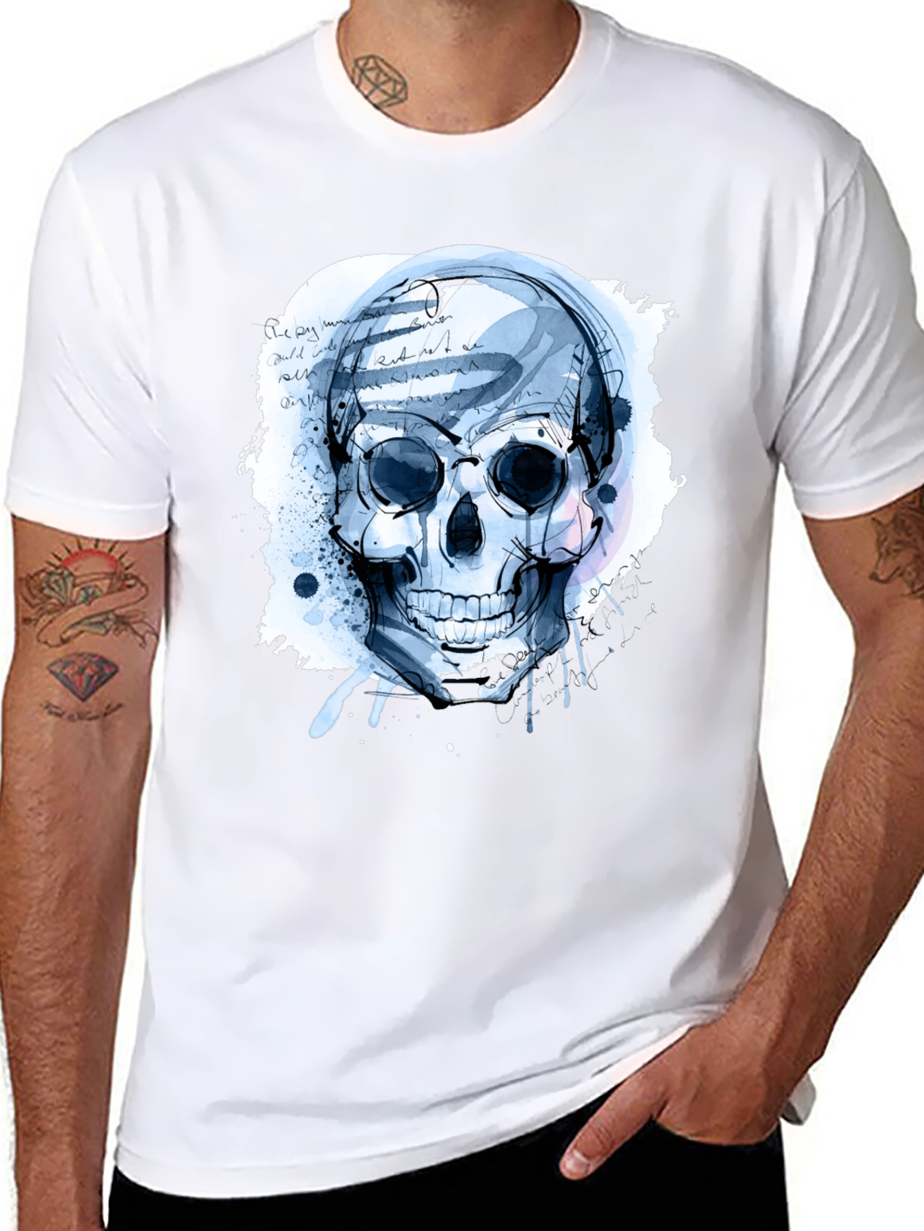 Skull Graphic Tee - Mens Black T-Shirt