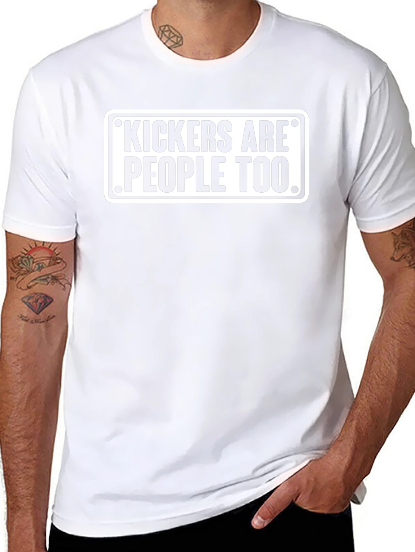 Kickers Are People Too Black T-Shirt