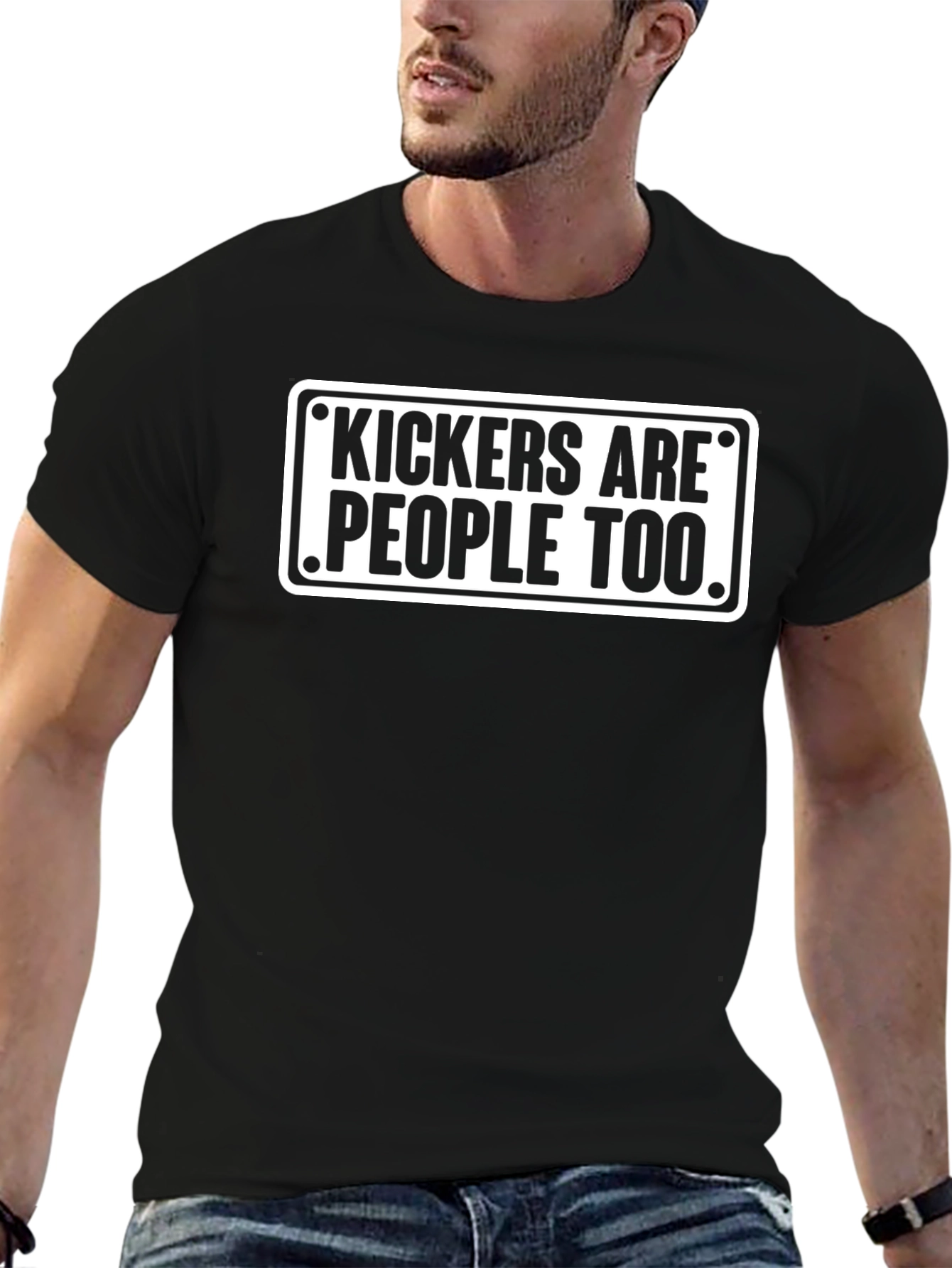 Kickers Are People Too Black T-Shirt