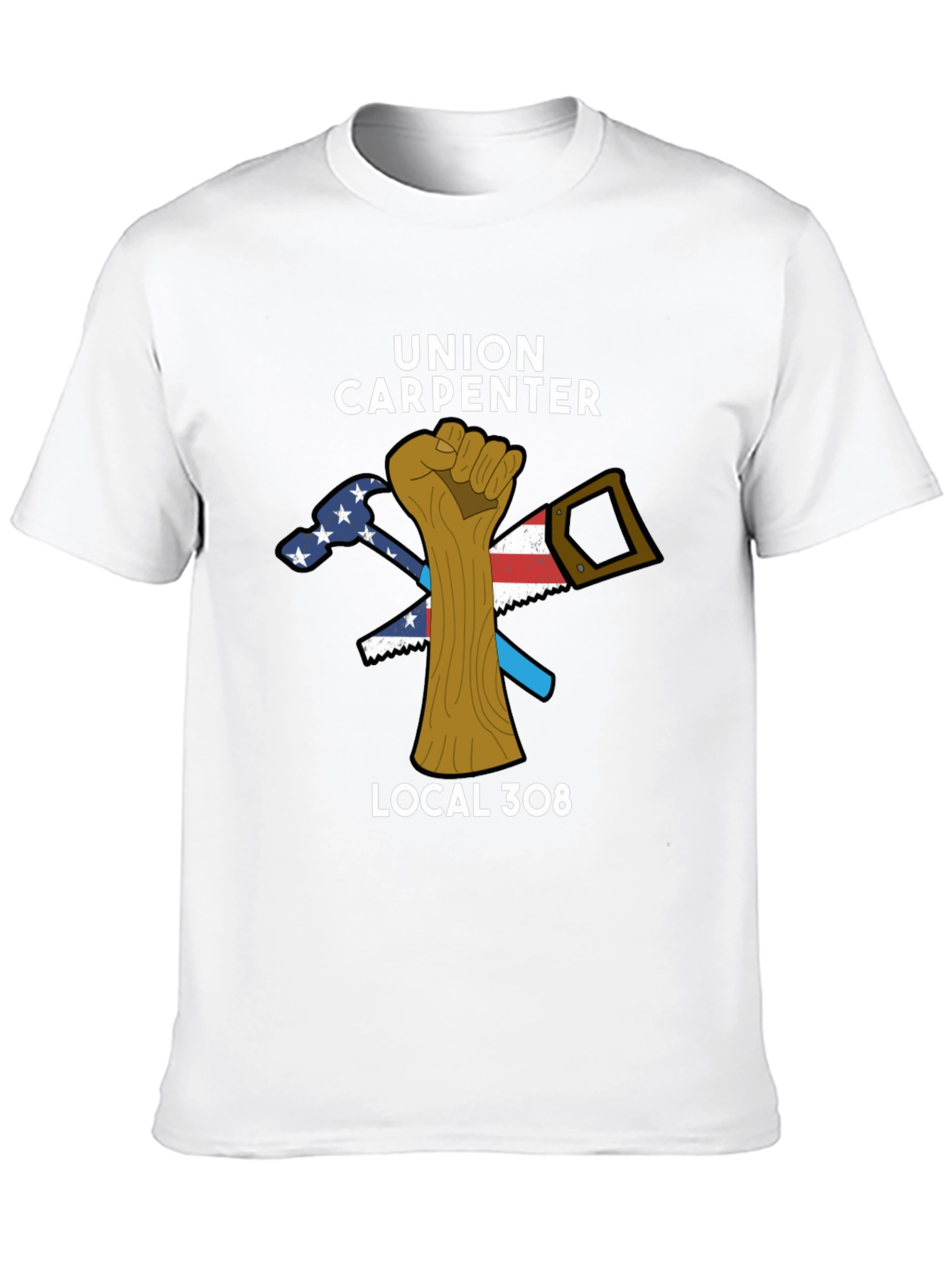 Union Carpenter T-Shirt - Local 308 Black Tee