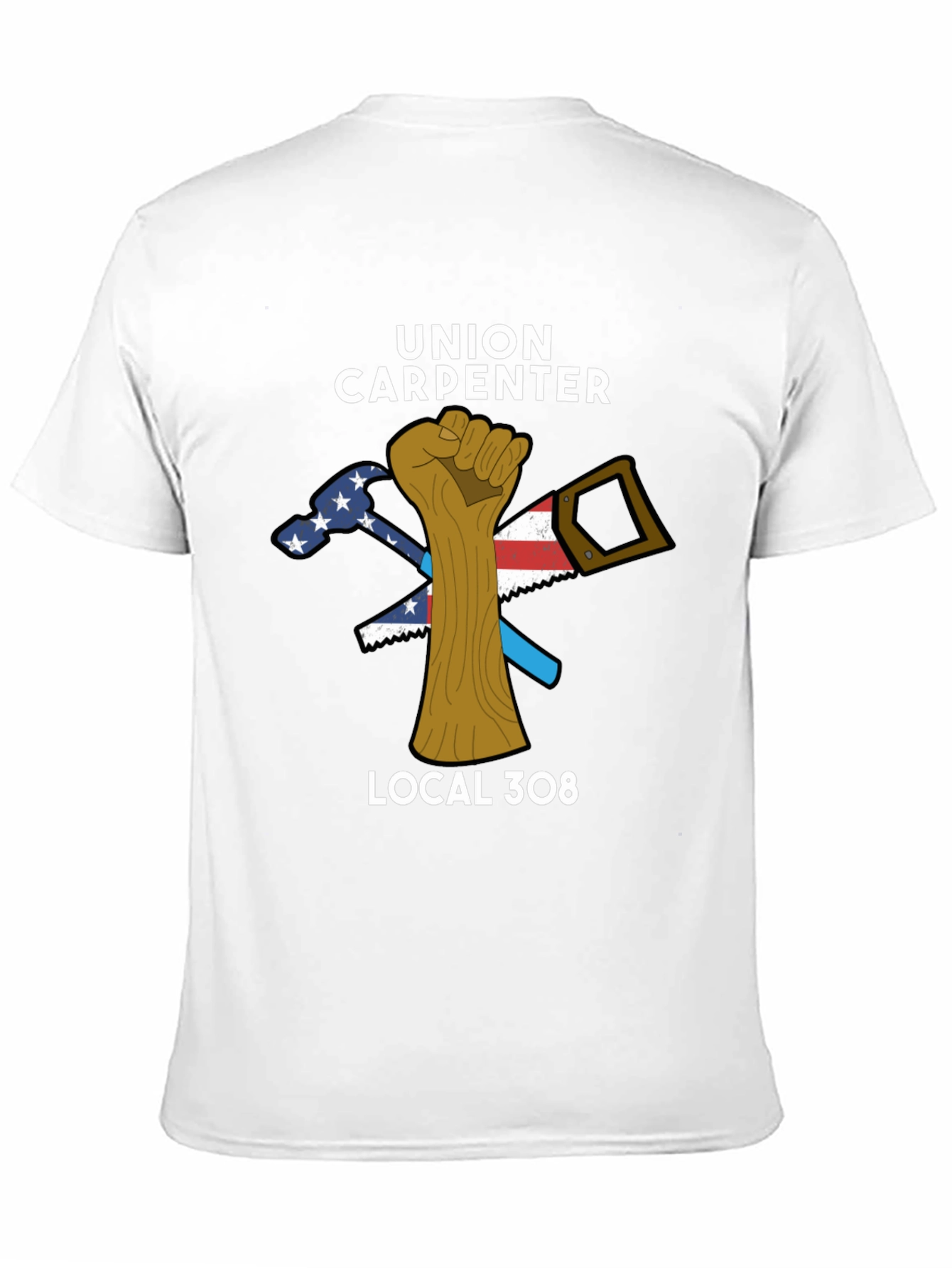 Union Carpenter T-Shirt - Local 308 Black Tee