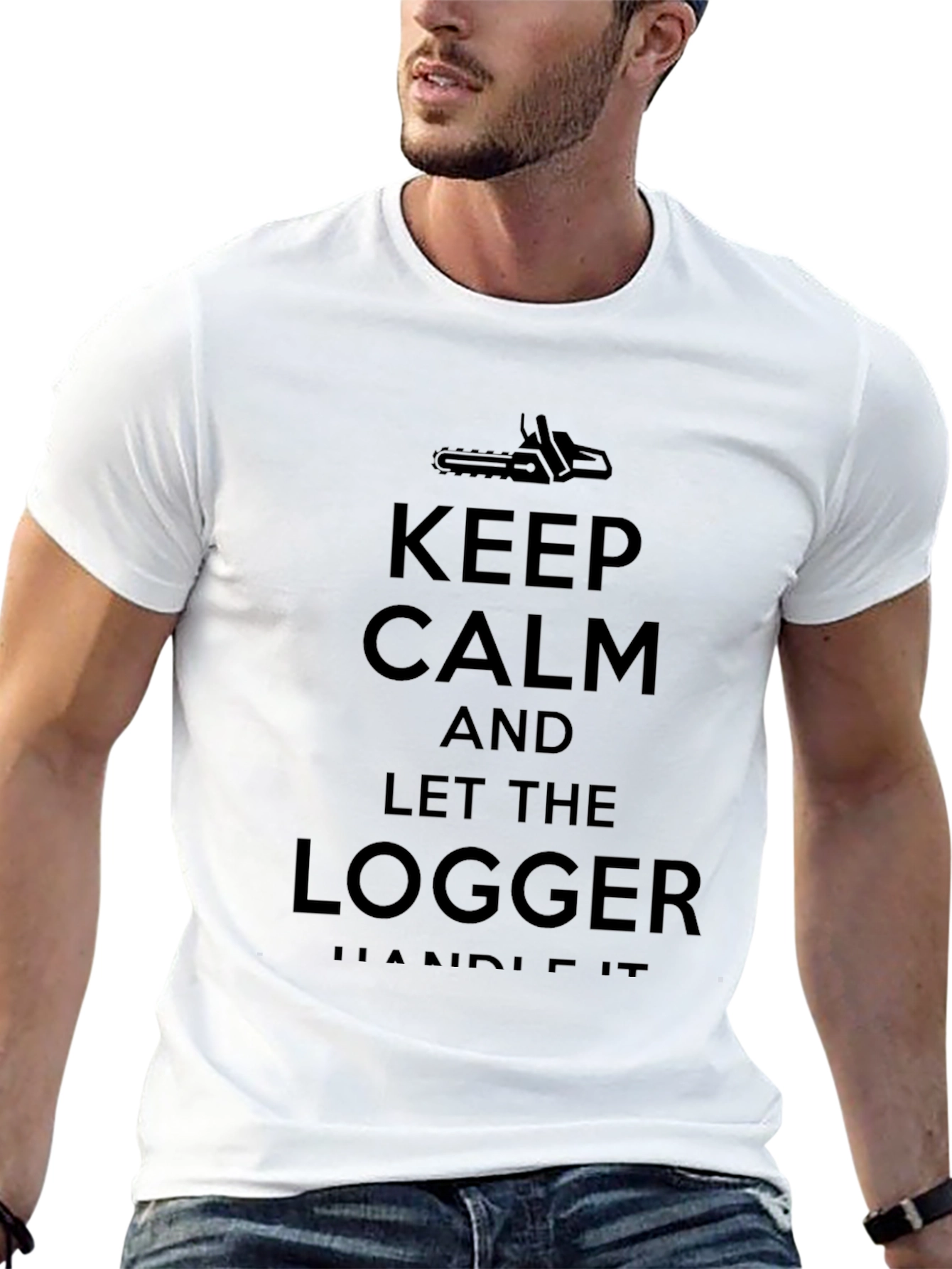 Keep Calm Logger T-Shirt - Black Cotton Tee