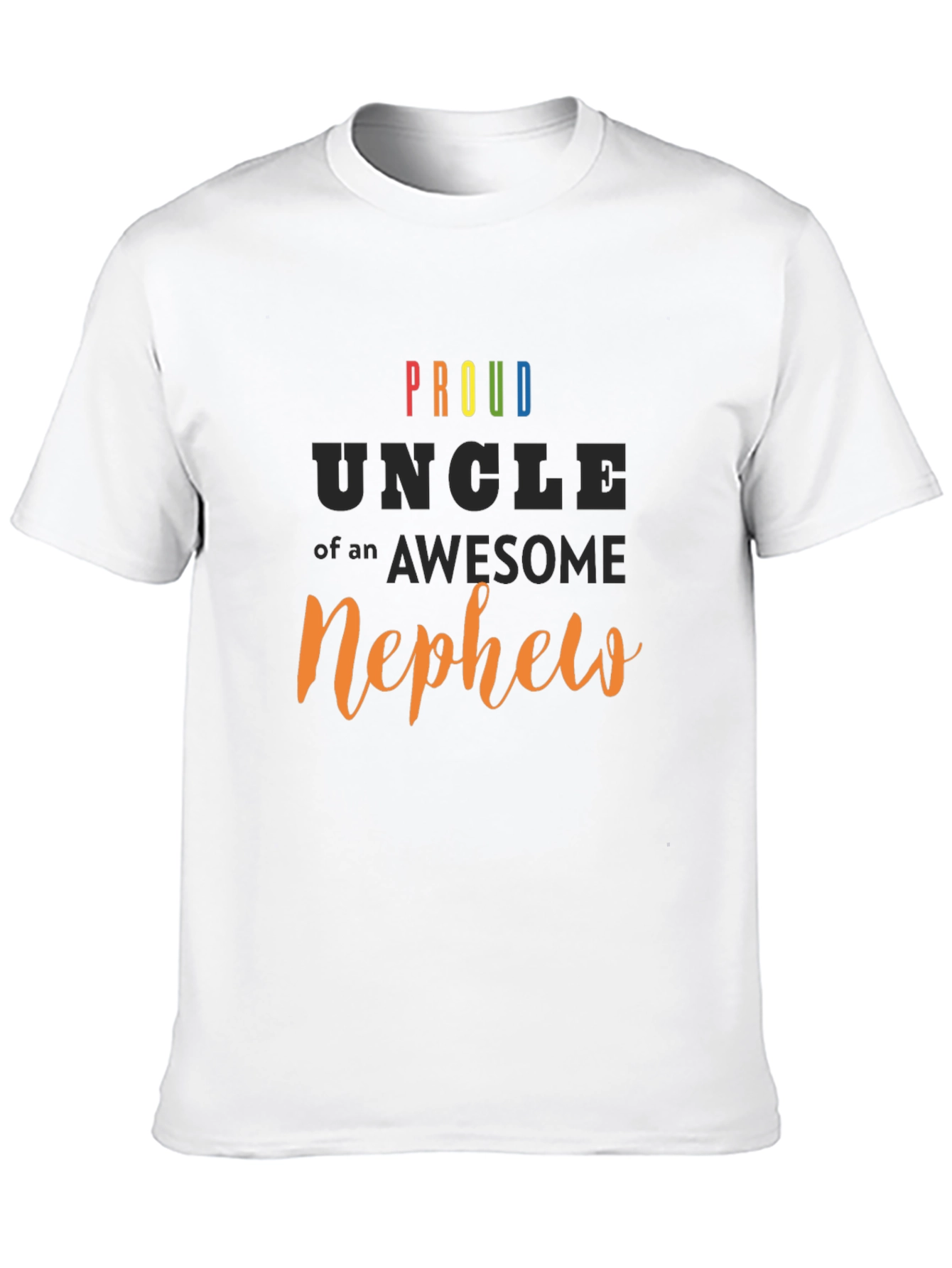Proud Uncle of an Awesome Nephew Black T-Shirt