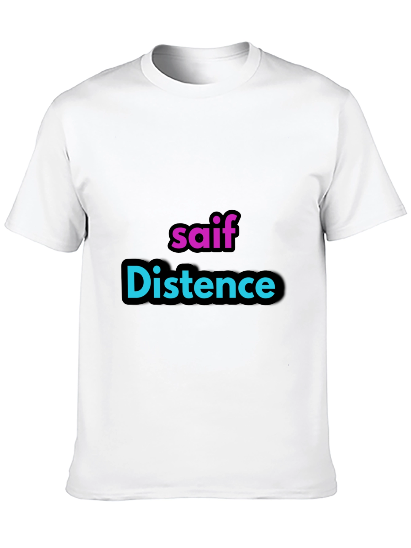 Personalized saif Distence Black T-Shirt