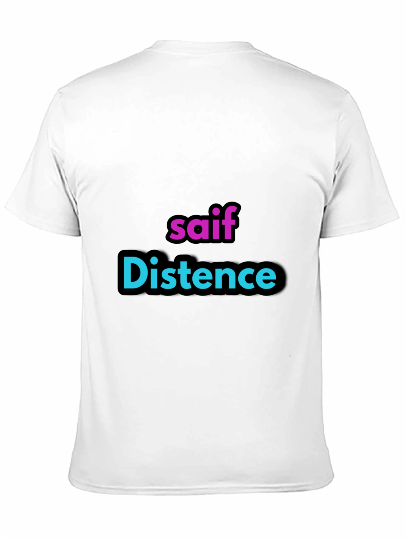 Personalized saif Distence Black T-Shirt