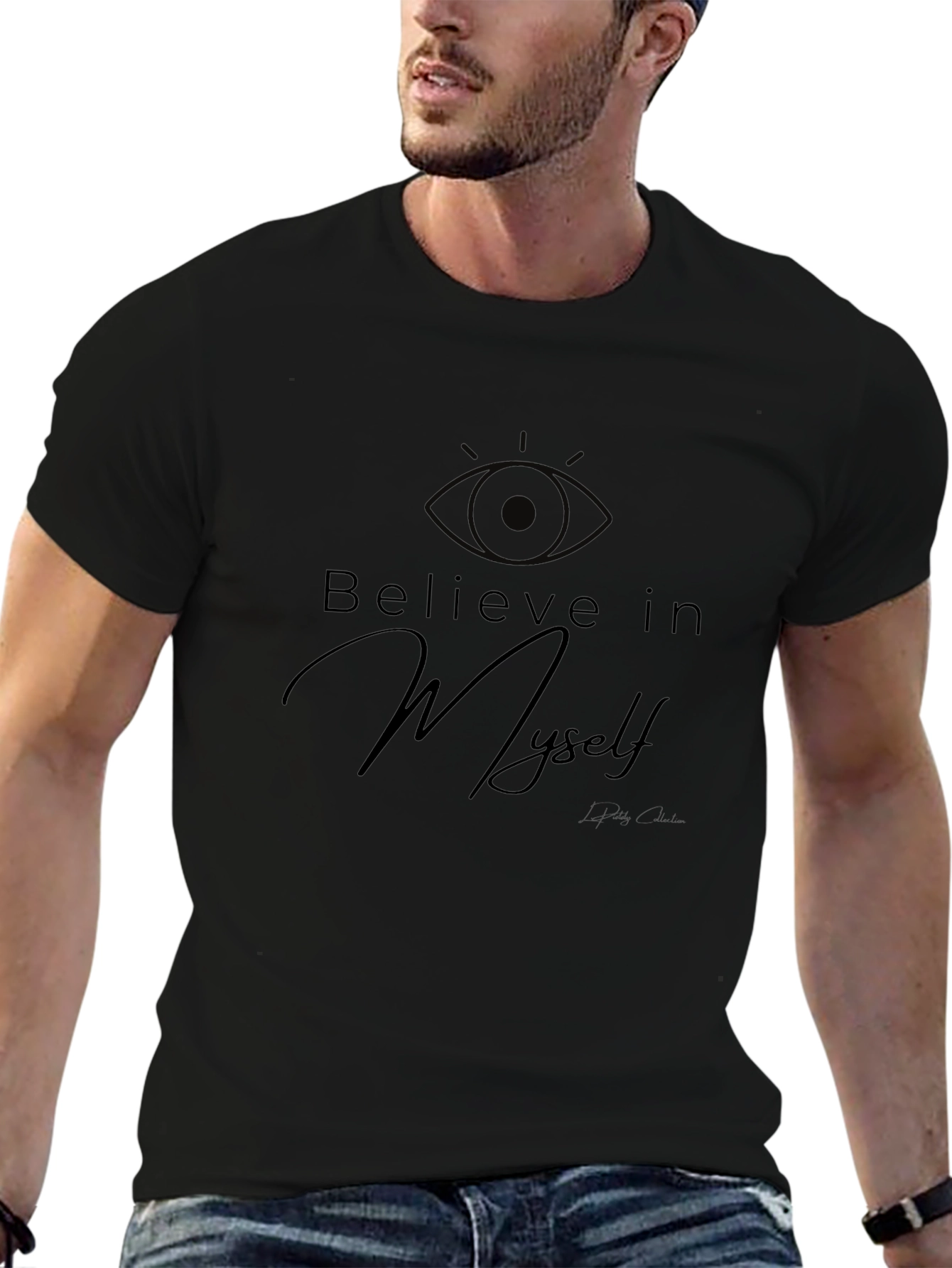 Believe In Myself Black Graphic T-Shirt