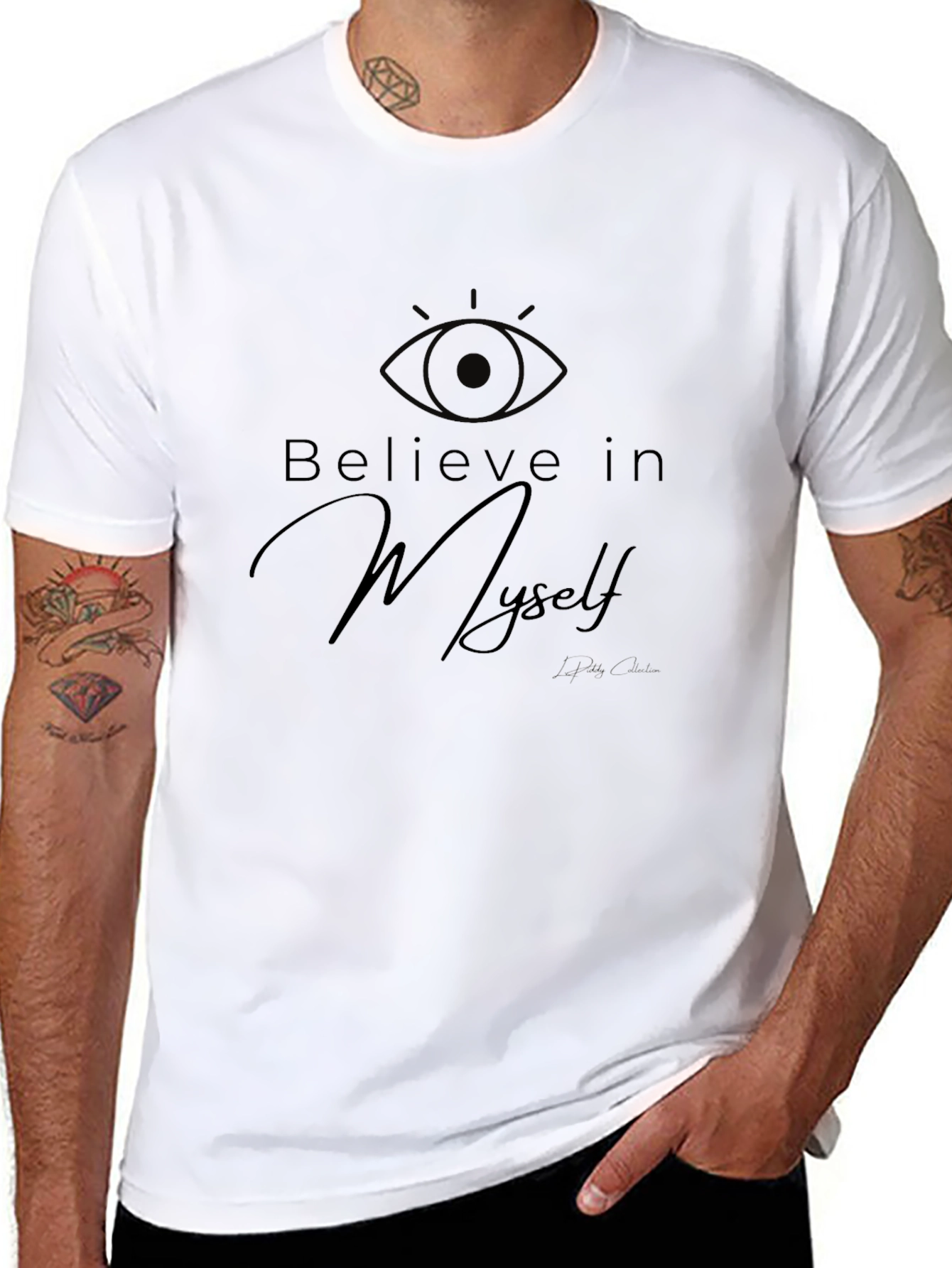 Believe In Myself Black Graphic T-Shirt