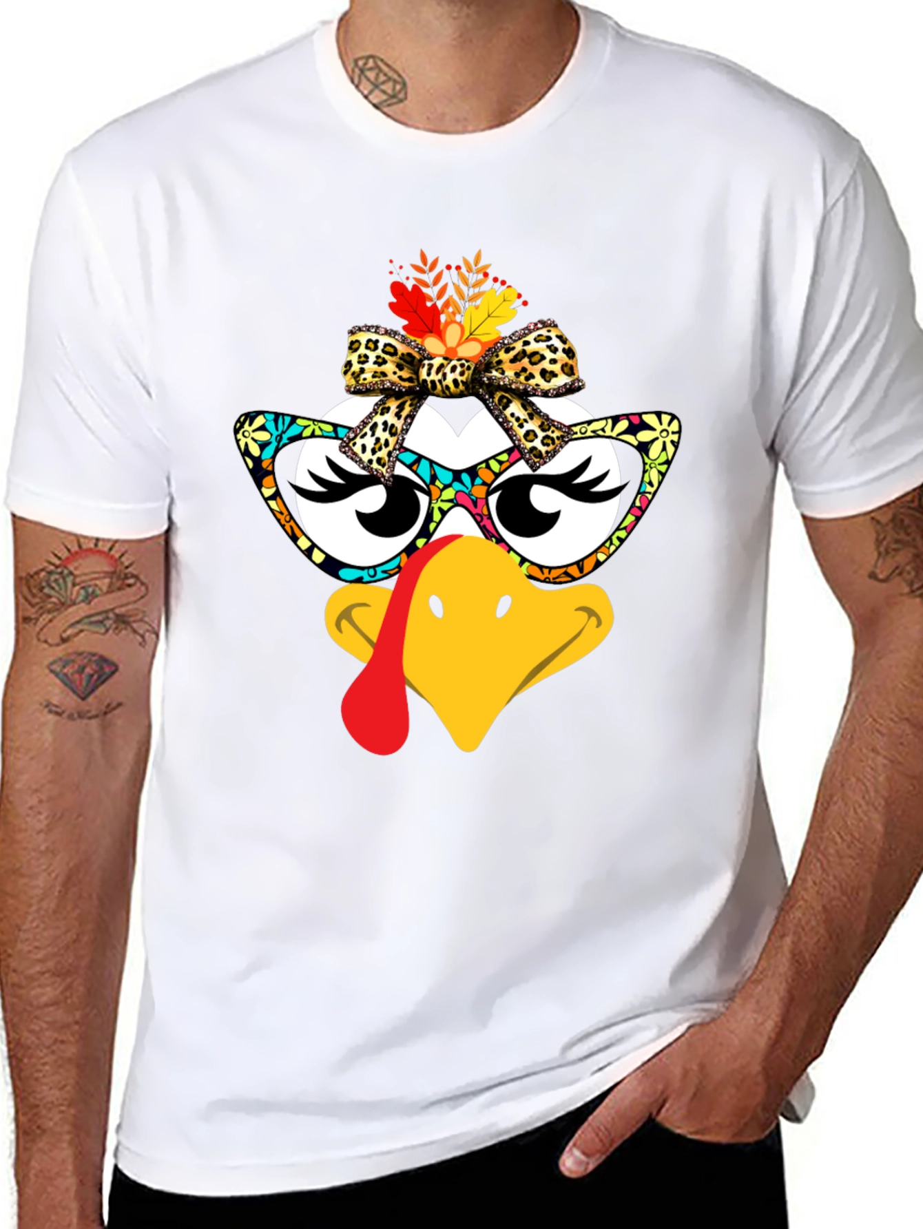 Thanksgiving Turkey Face T-Shirt