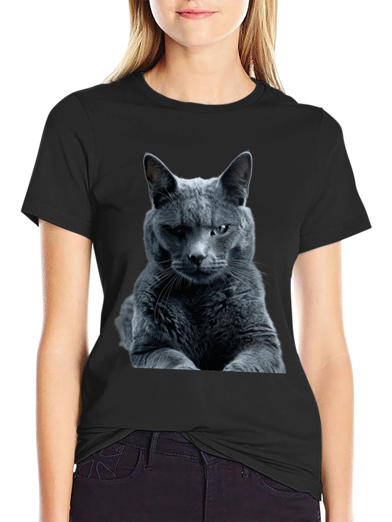 Cool Cat Graphic Tee - Mens Black T-Shirt