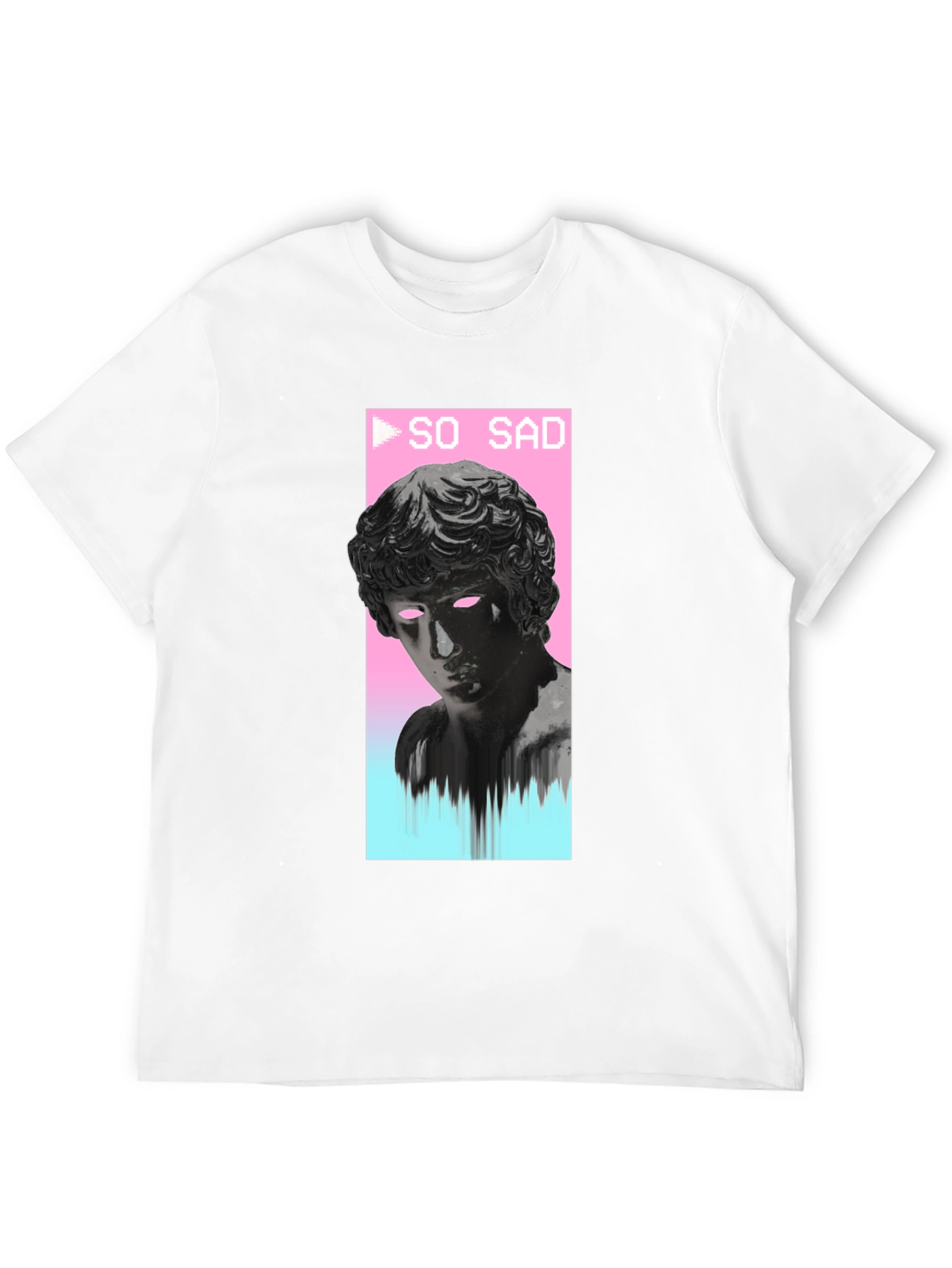So Sad Vaporwave Aesthetic Black T-Shirt