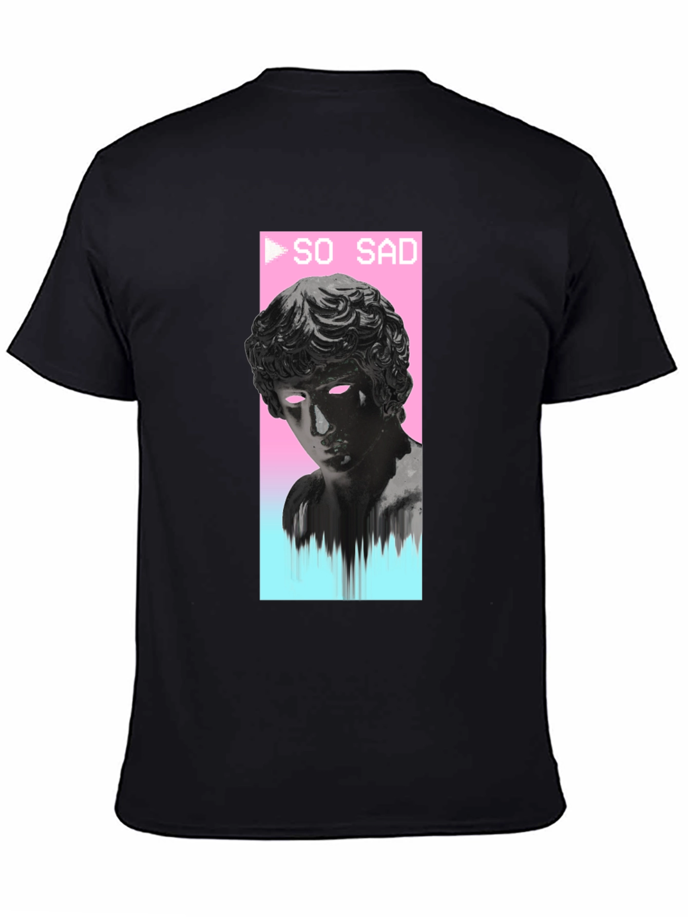 So Sad Vaporwave Aesthetic Black T-Shirt