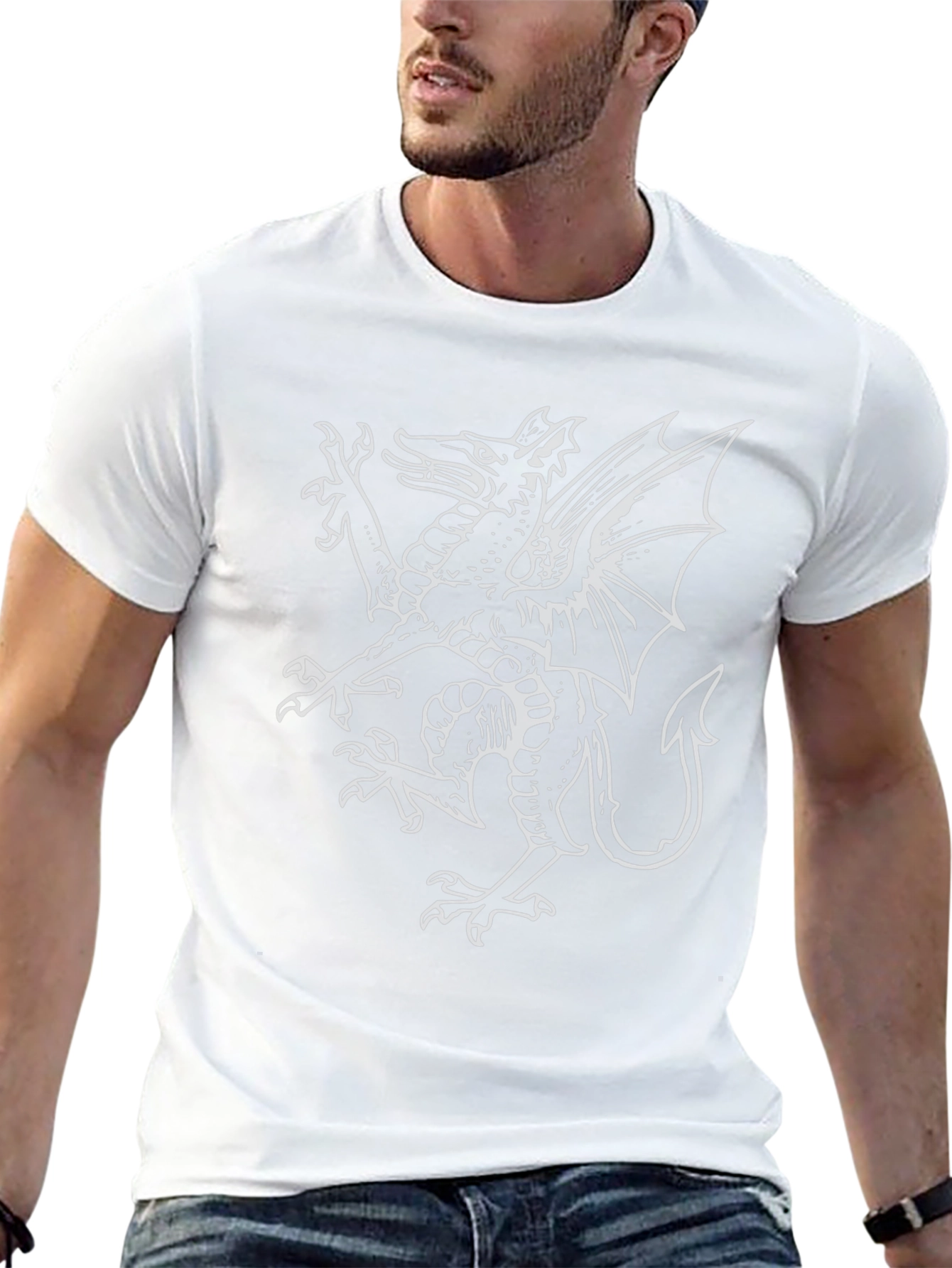 Welsh Dragon T-Shirt - Black Cotton Tee