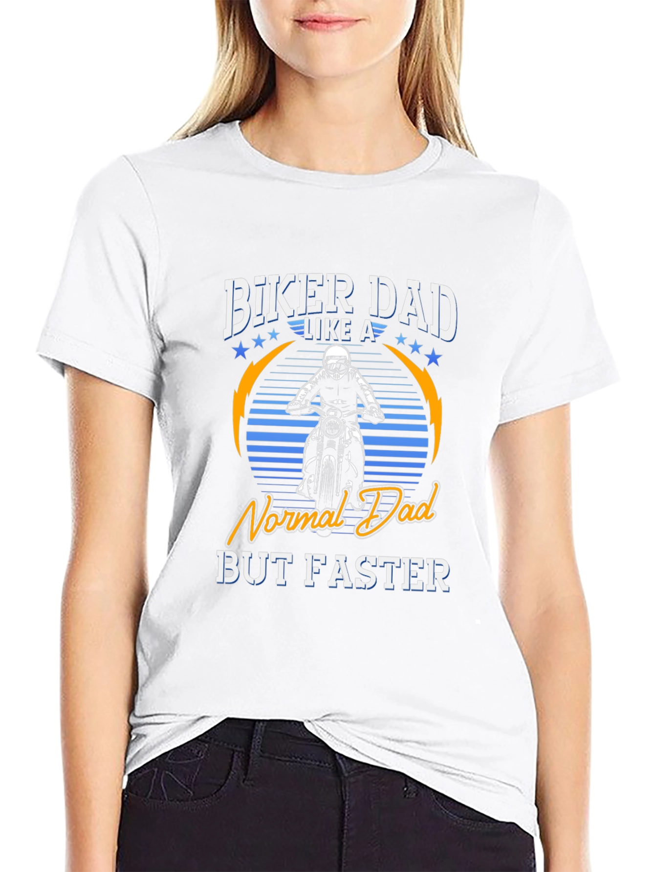 Biker Dad T-Shirt - Normal Dad But Faster!