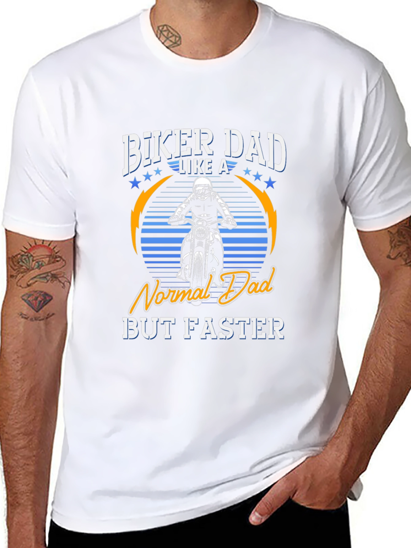 Biker Dad T-Shirt - Normal Dad But Faster!