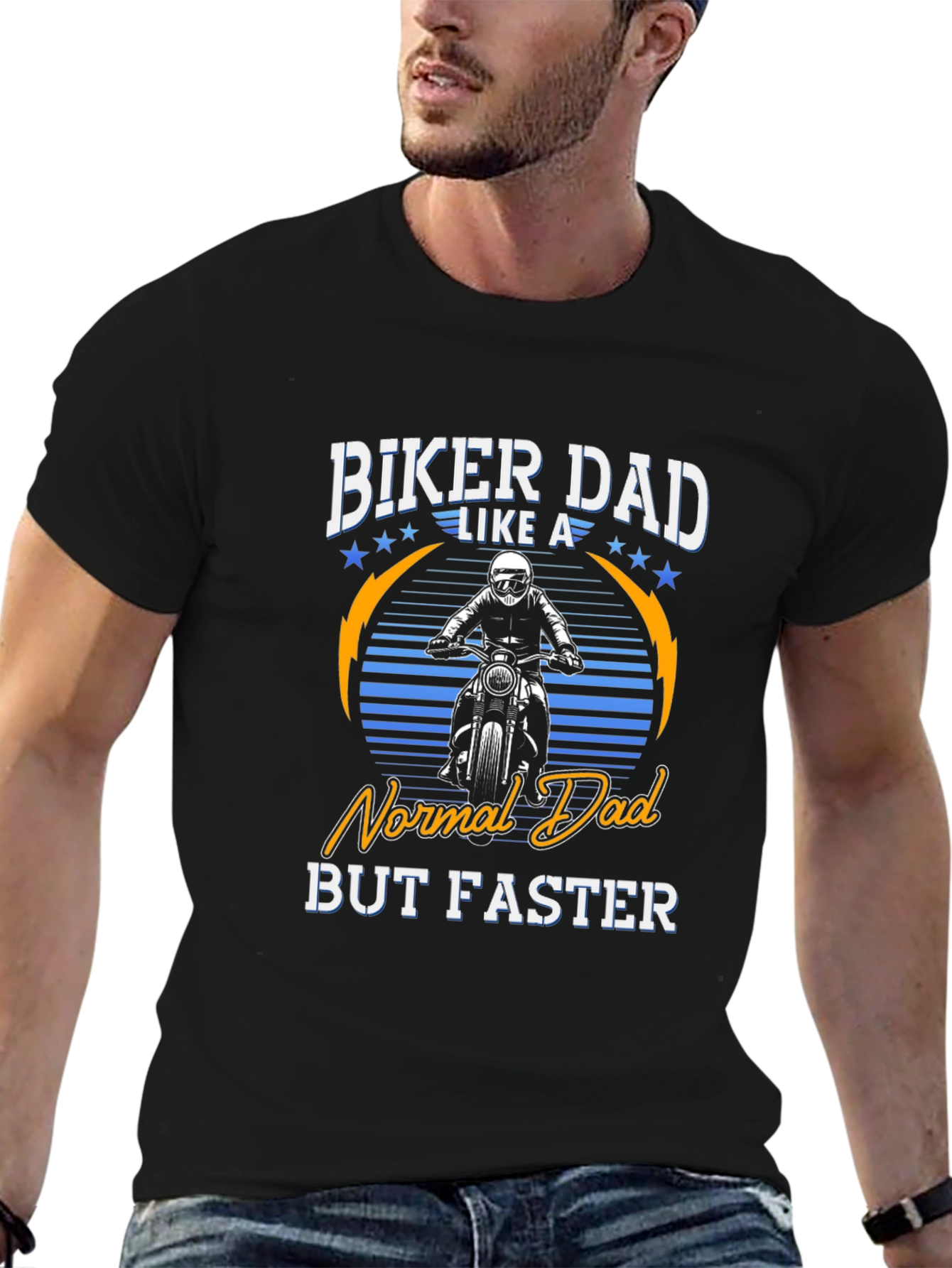 Biker Dad T-Shirt - Normal Dad But Faster!