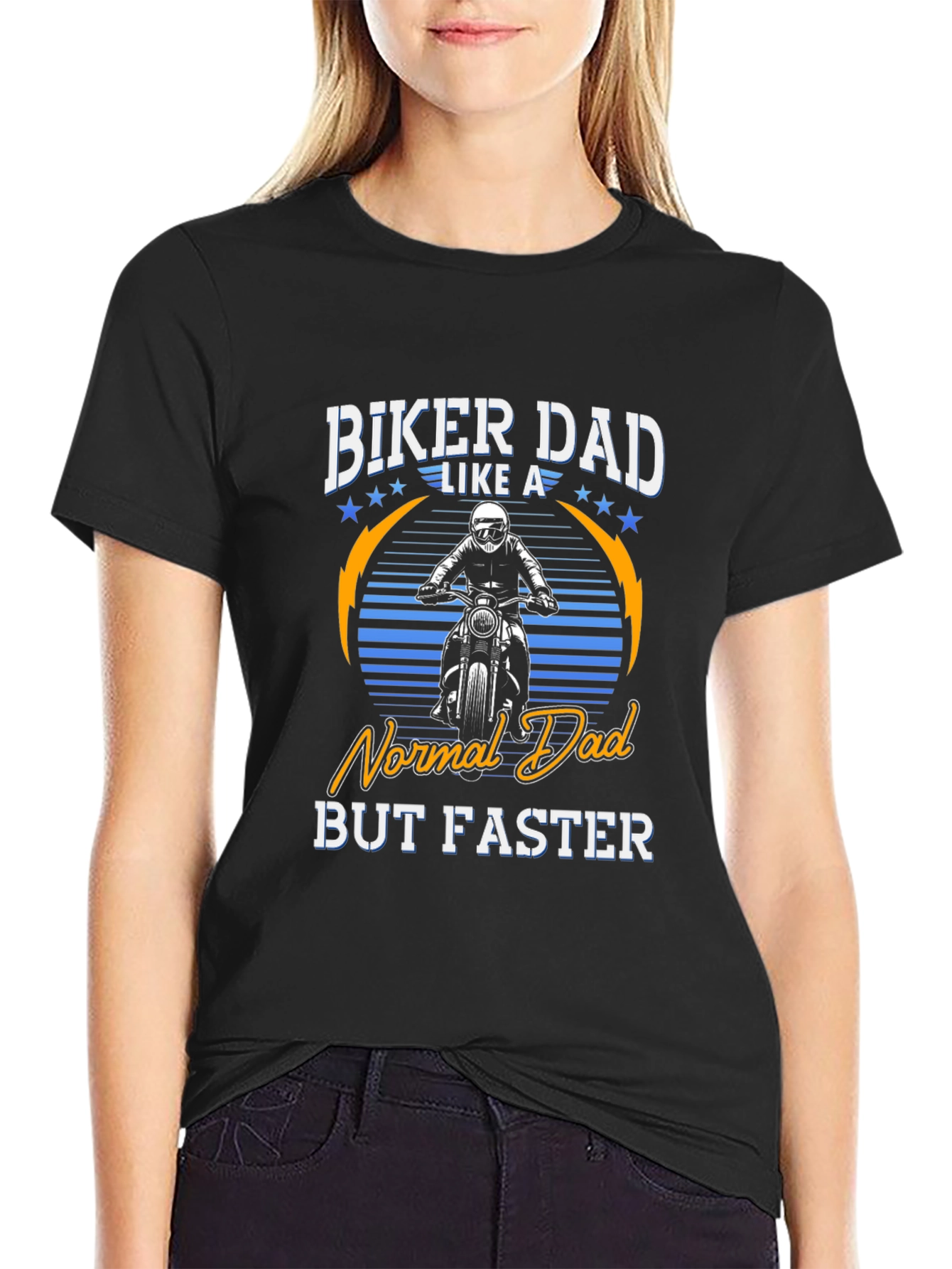 Biker Dad T-Shirt - Normal Dad But Faster!