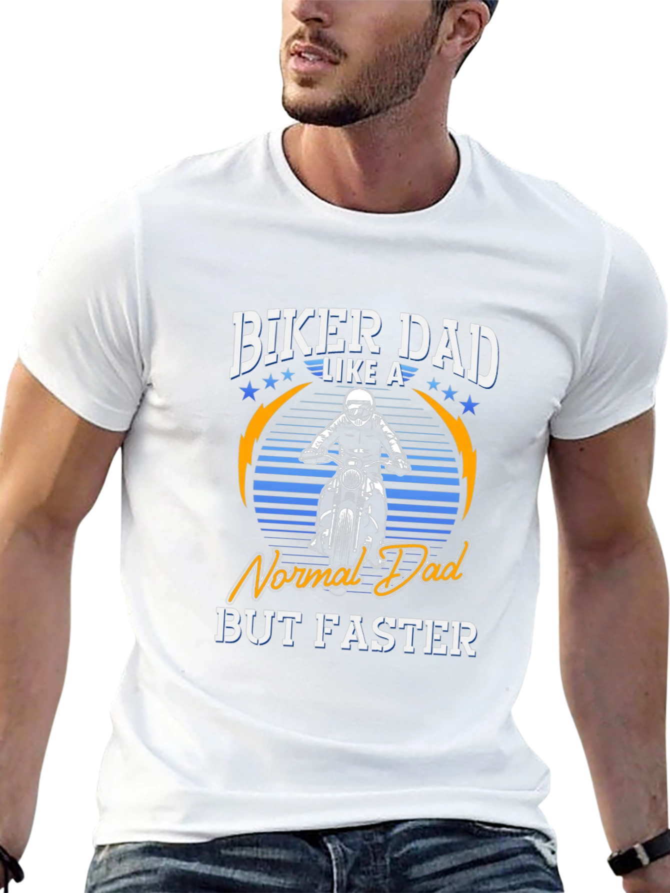 Biker Dad T-Shirt - Normal Dad But Faster!