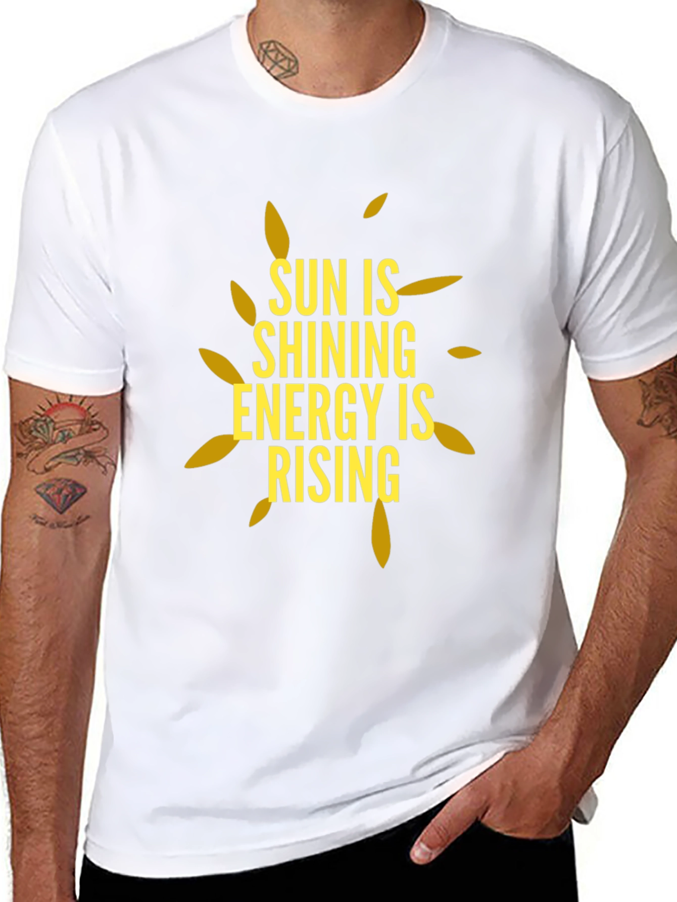 Sun is Shining Energy is Rising Black T-Shirt