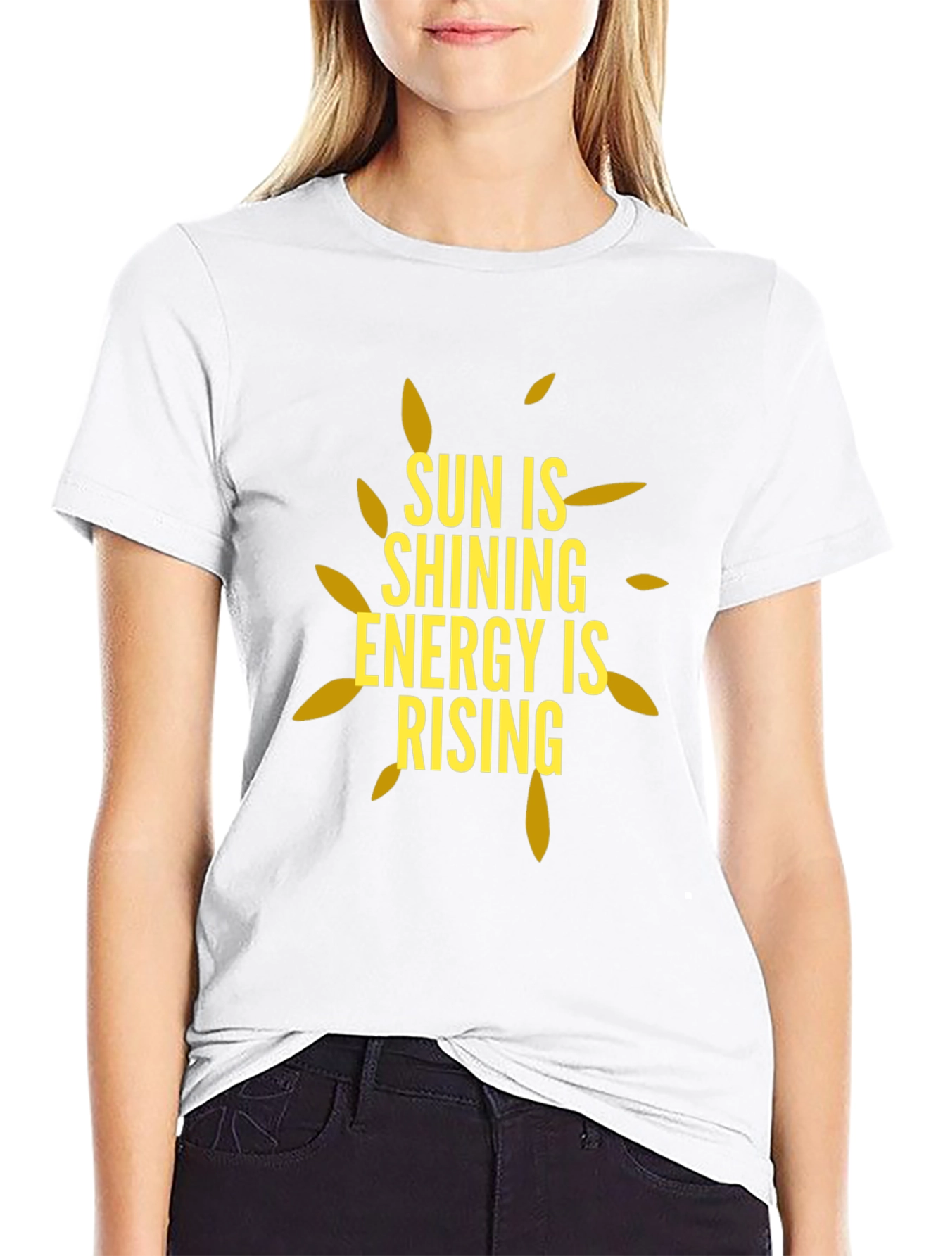 Sun is Shining Energy is Rising Black T-Shirt
