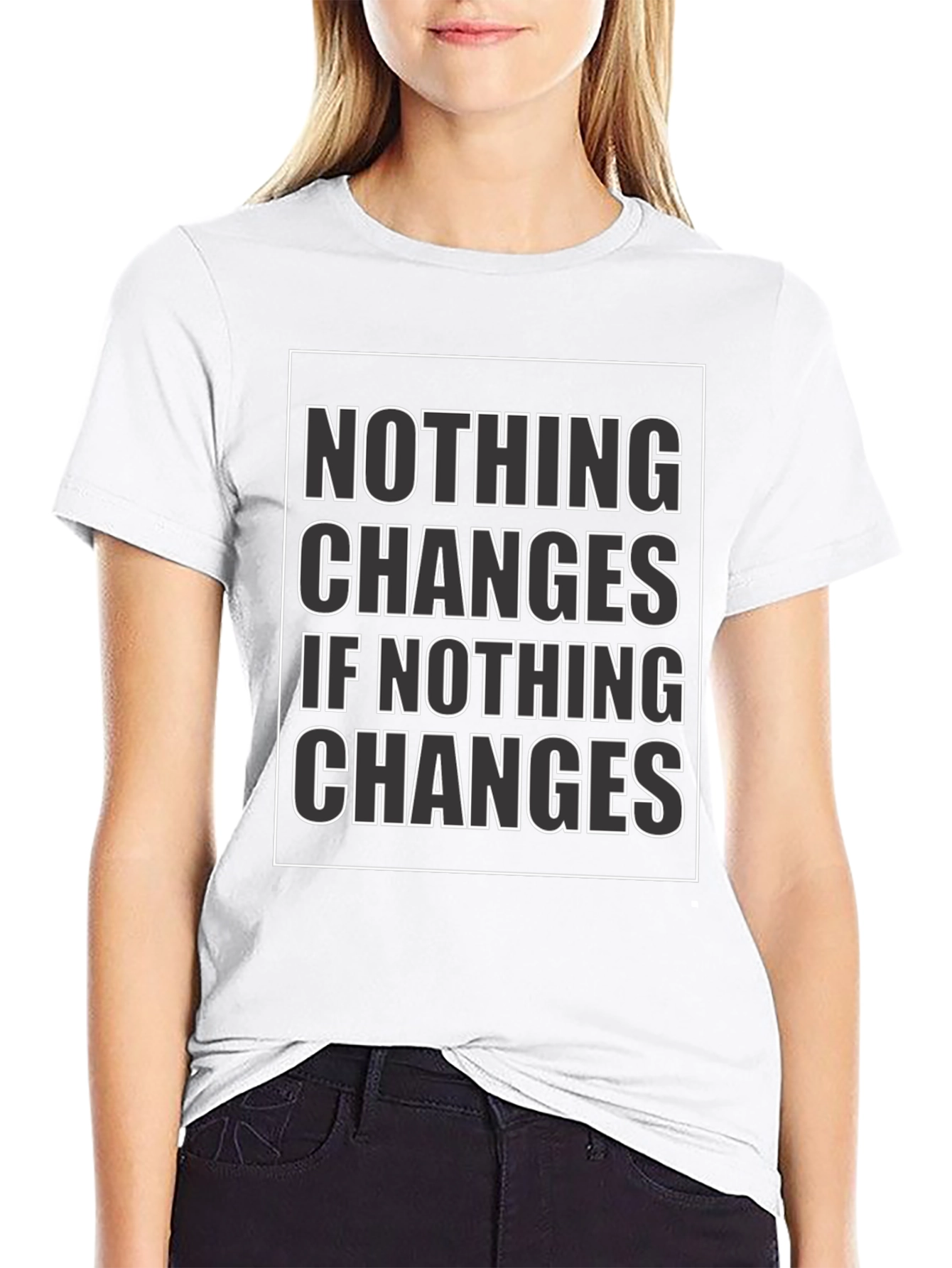 Nothing Changes Graphic Tee - Black