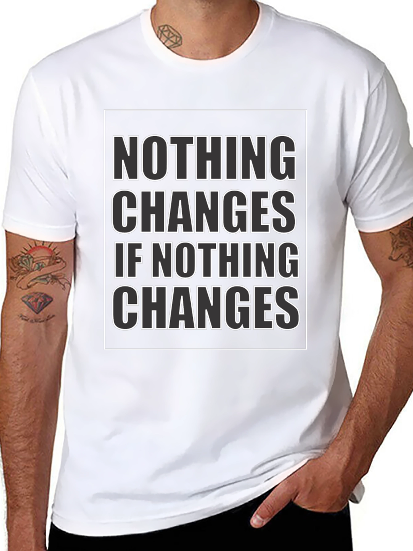 Nothing Changes Graphic Tee - Black