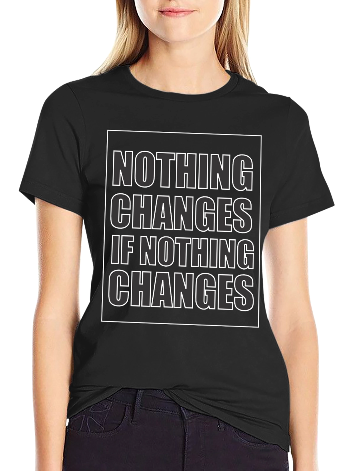 Nothing Changes Graphic Tee - Black