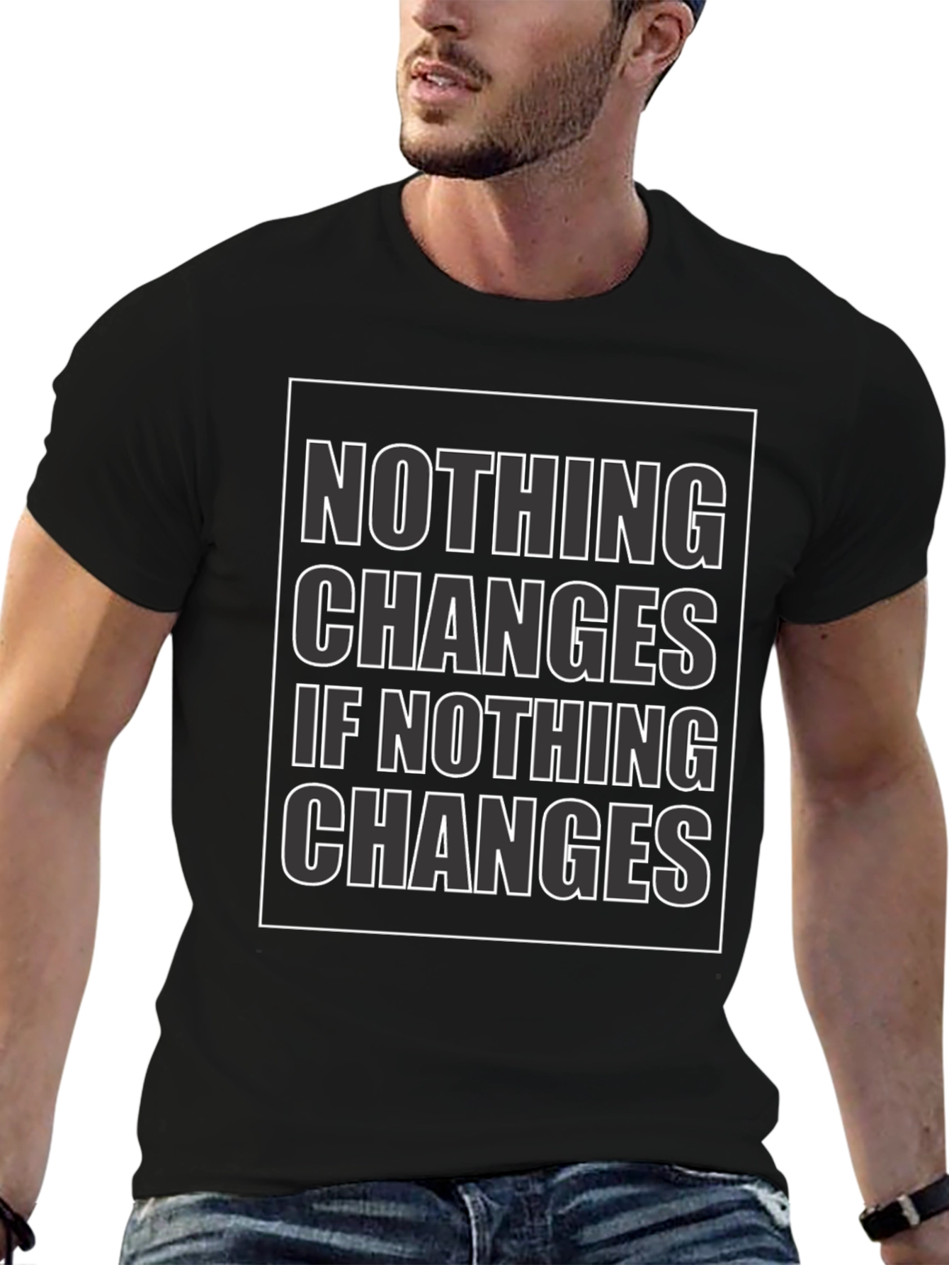 Nothing Changes Graphic Tee - Black
