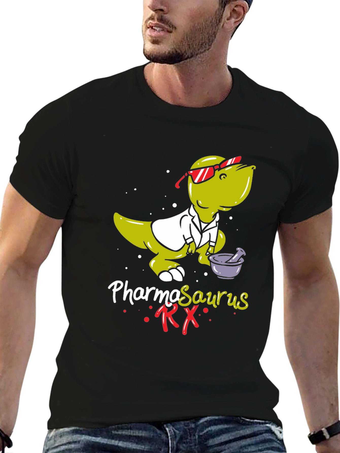 Pharmasaurus RX T-Shirt - Funny Pharmacist Dinosaur Tee