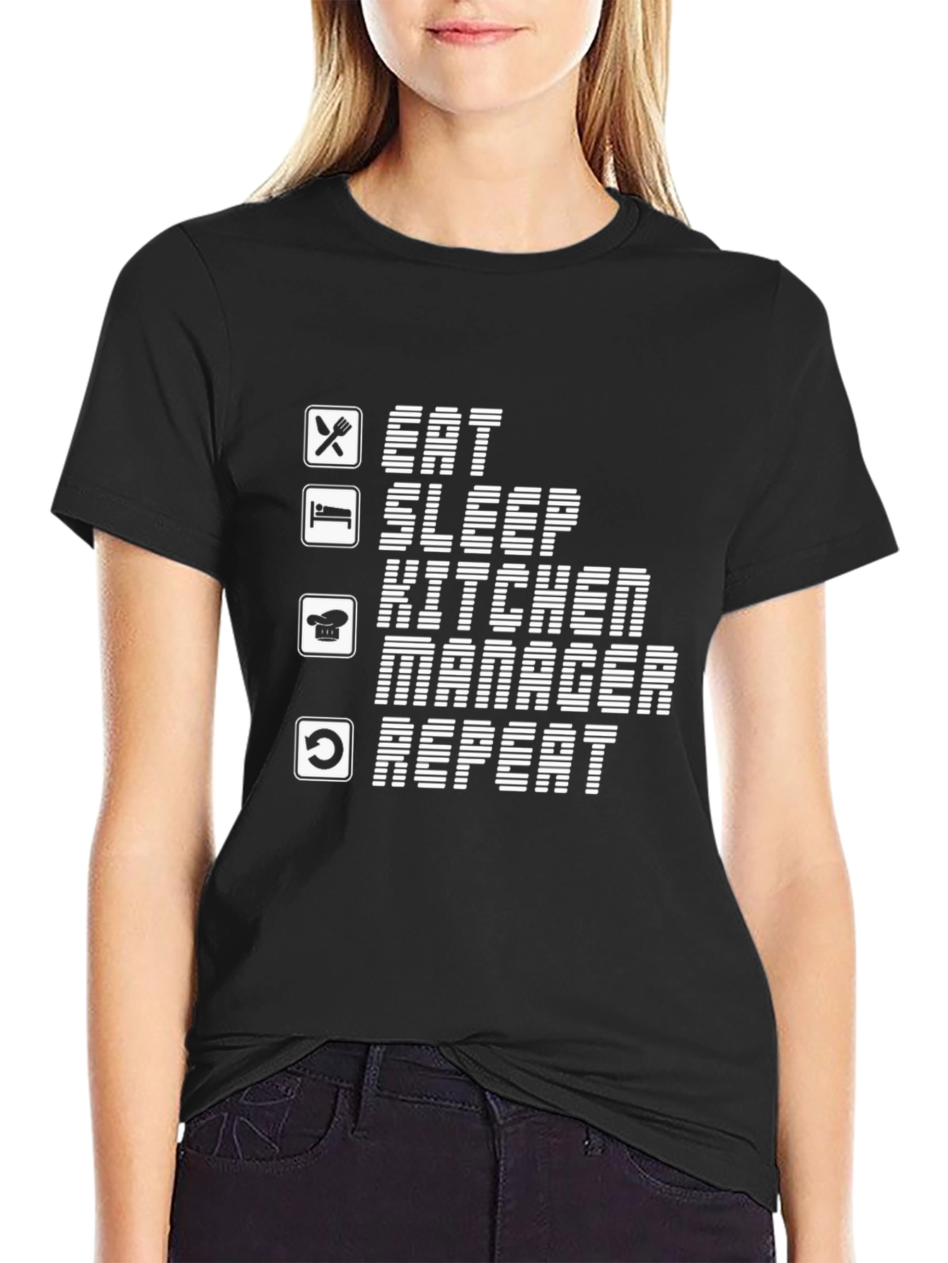 Eat Sleep Kitchen Manager Repeat T-Shirt
