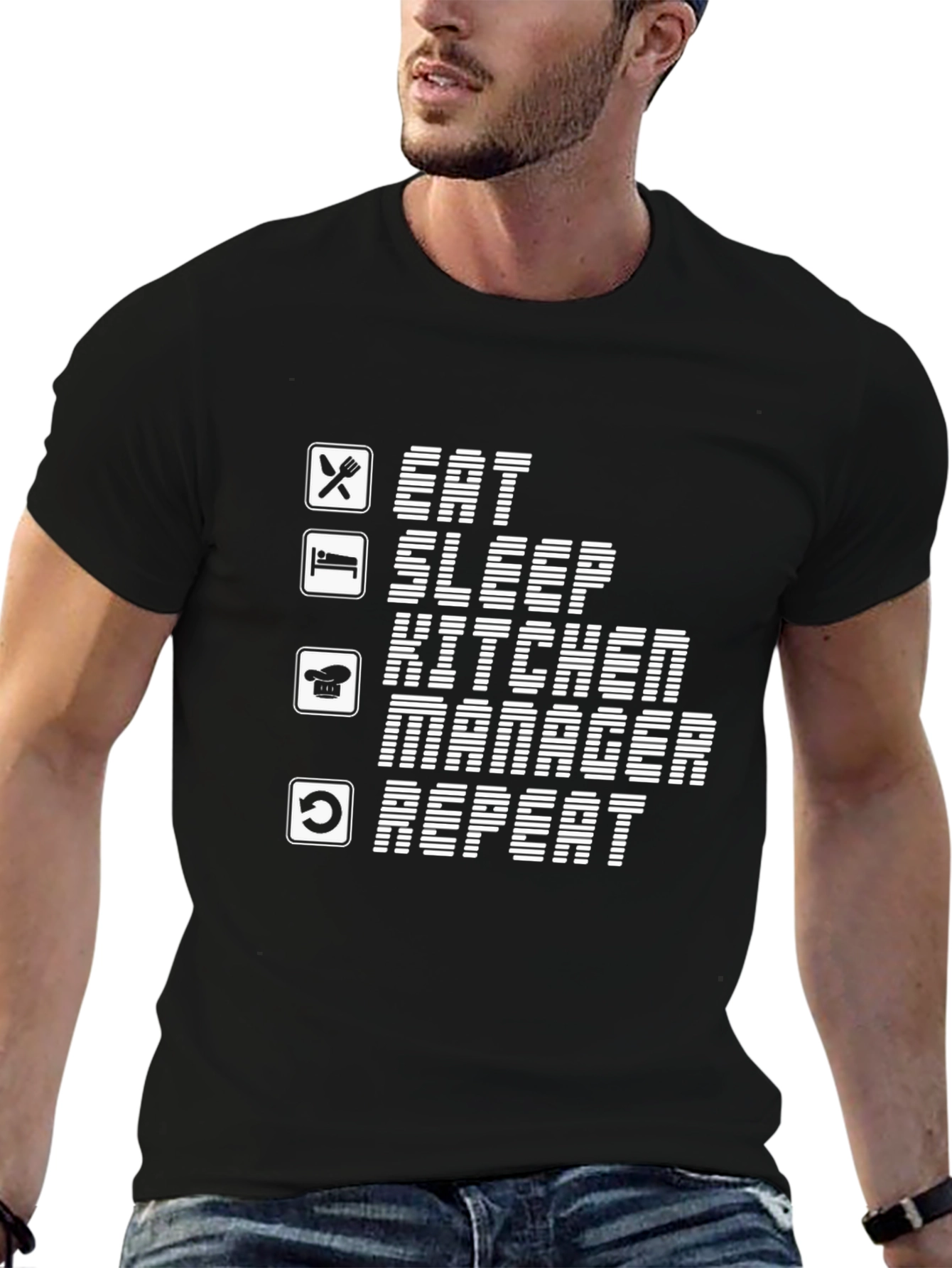 Eat Sleep Kitchen Manager Repeat T-Shirt